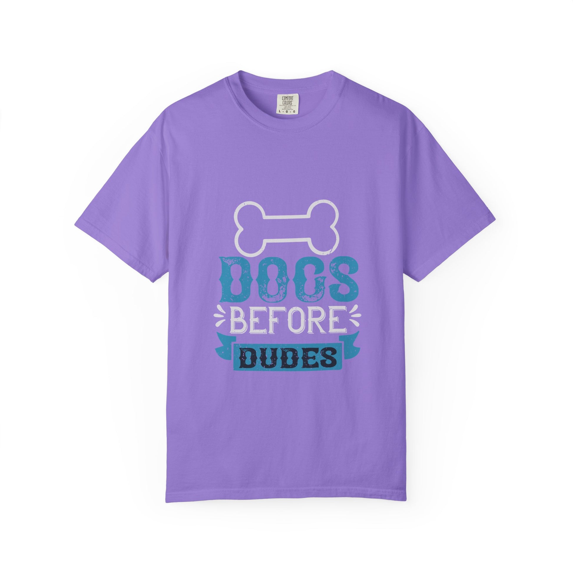 Funny Dog Lover Unisex T-Shirt - "Dogs Before Dudes"