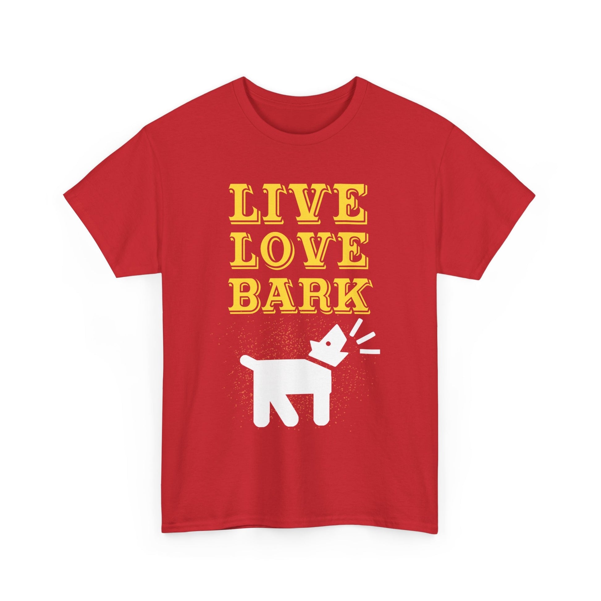 Live Love Bark Unisex Cotton Tee, Cute Dog Lovers Tee, Pet Parent Gift, Casual Everyday Wear, Animal Lover Shirt, Birthday Present