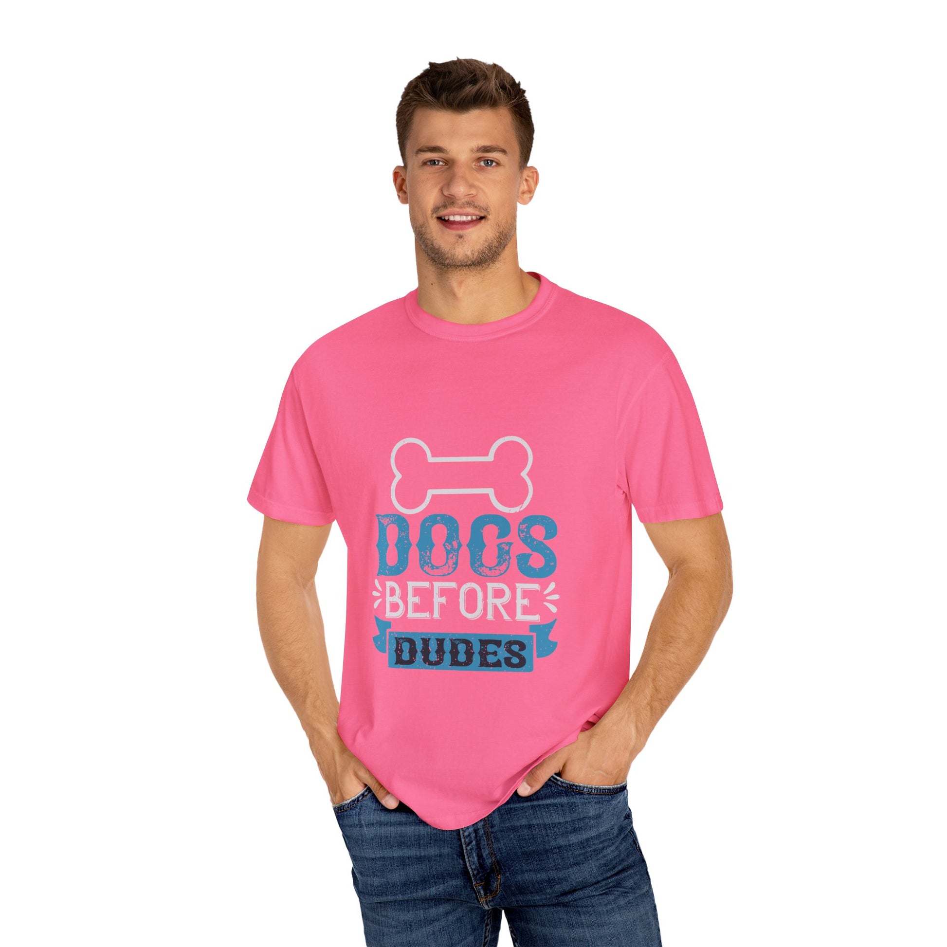 Funny Dog Lover Unisex T-Shirt - "Dogs Before Dudes"