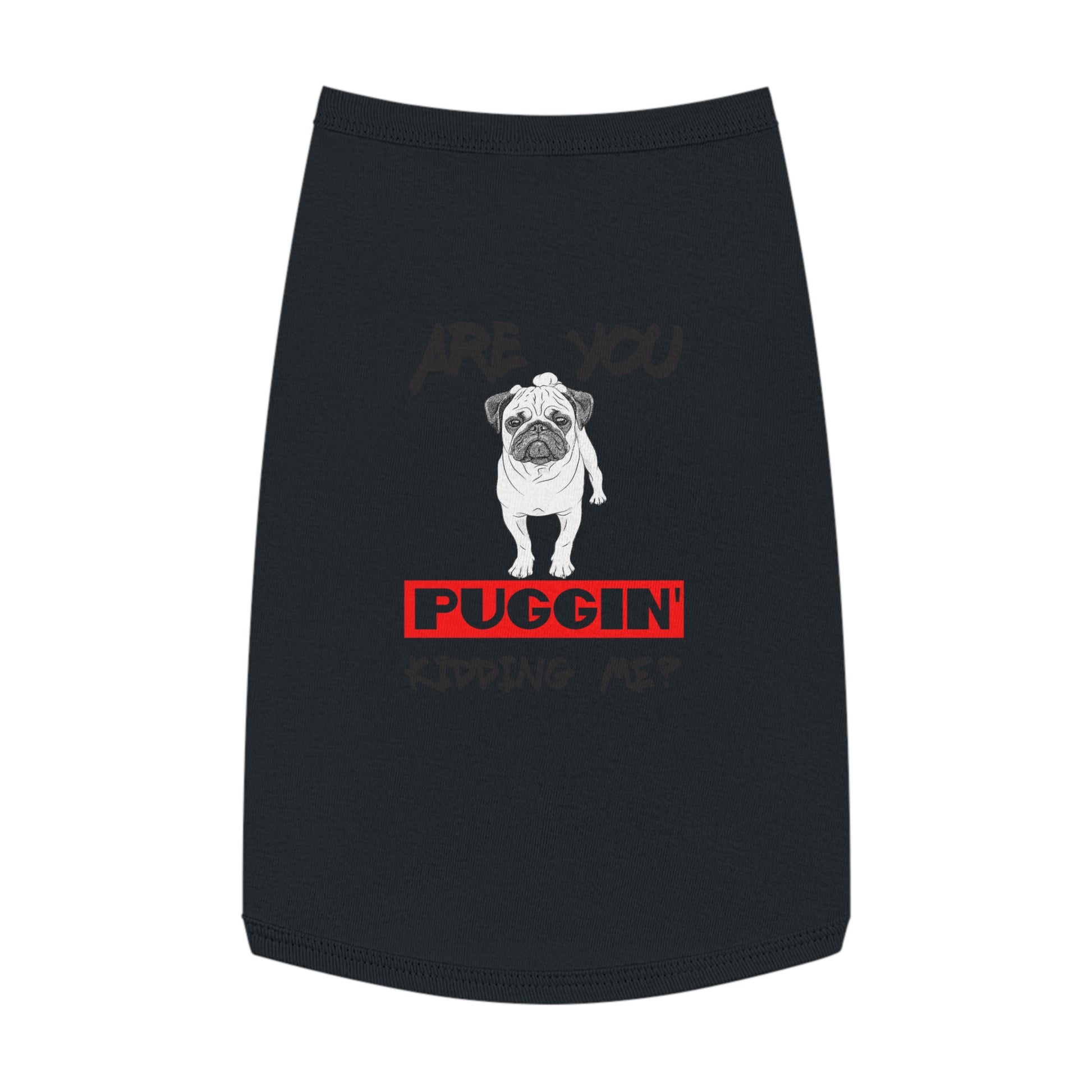 Pug-Themed Pet Tank Top, Funny Dog Apparel, Ideal for Pet Lovers, Cute Gift for Dog Owners, Summer Doggy Fashion, Comfortable Pet Wear