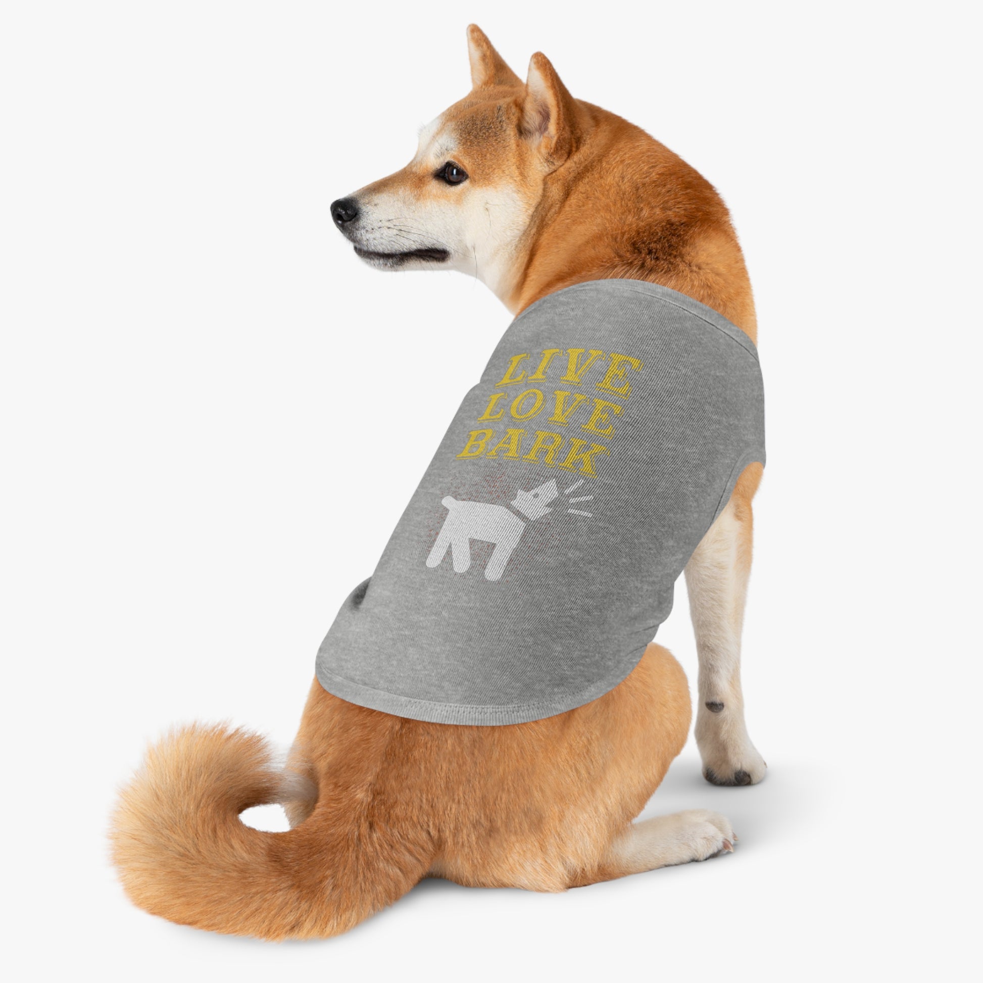 Cute Pet Tank Top - Live Love Bark Dog Apparel, Dog Summer Wear, Pet Gift, Canine Clothing, Dog Lover Gift