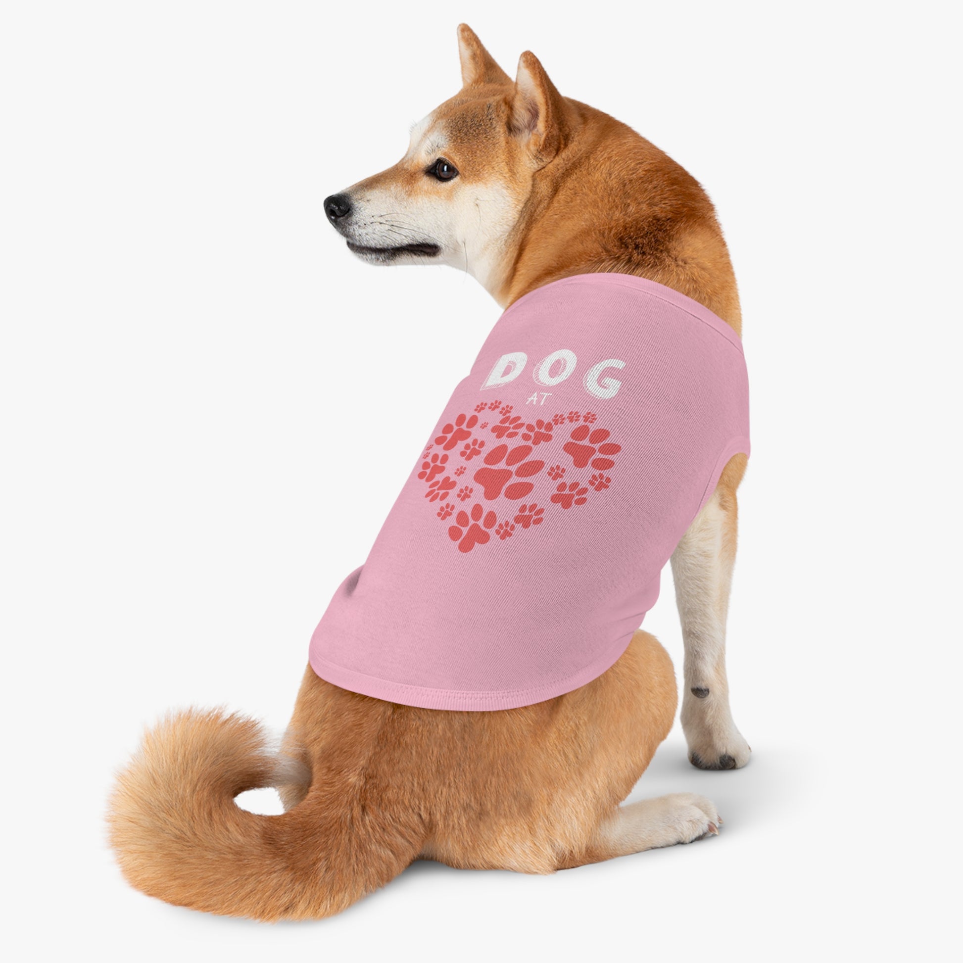 Heart Paw Pet Tank Top | Dog Lover Gift, Pet Apparel, Cute Dog Clothes, Summer Pet Fashion, Adorable Pet Outfit