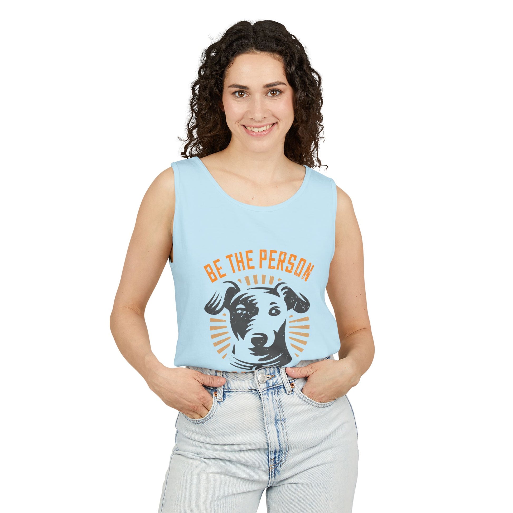 Dog Lover's Unisex Tank Top - "Be The Person Your Dog Thinks You Are" - Perfect for Pet Owners, Gift for Dog Lovers, Summer Apparel, [...]