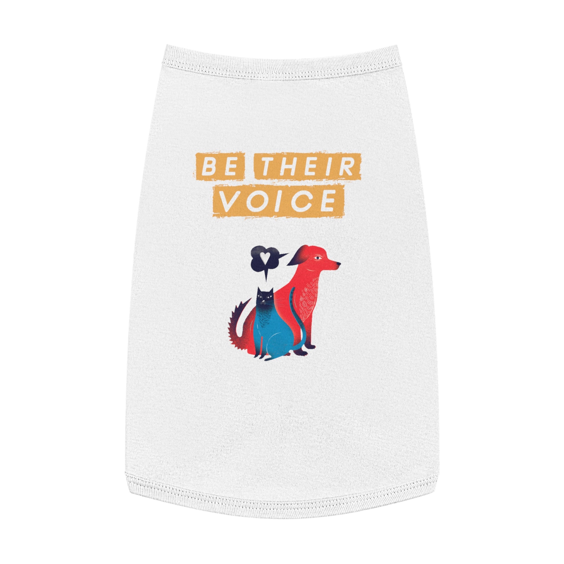 Pet Tank Top - Be Their Voice, Dog Life Apparel, Cat Lover Gift, Pet Adoption Support, Eco-Friendly Pet Clothing