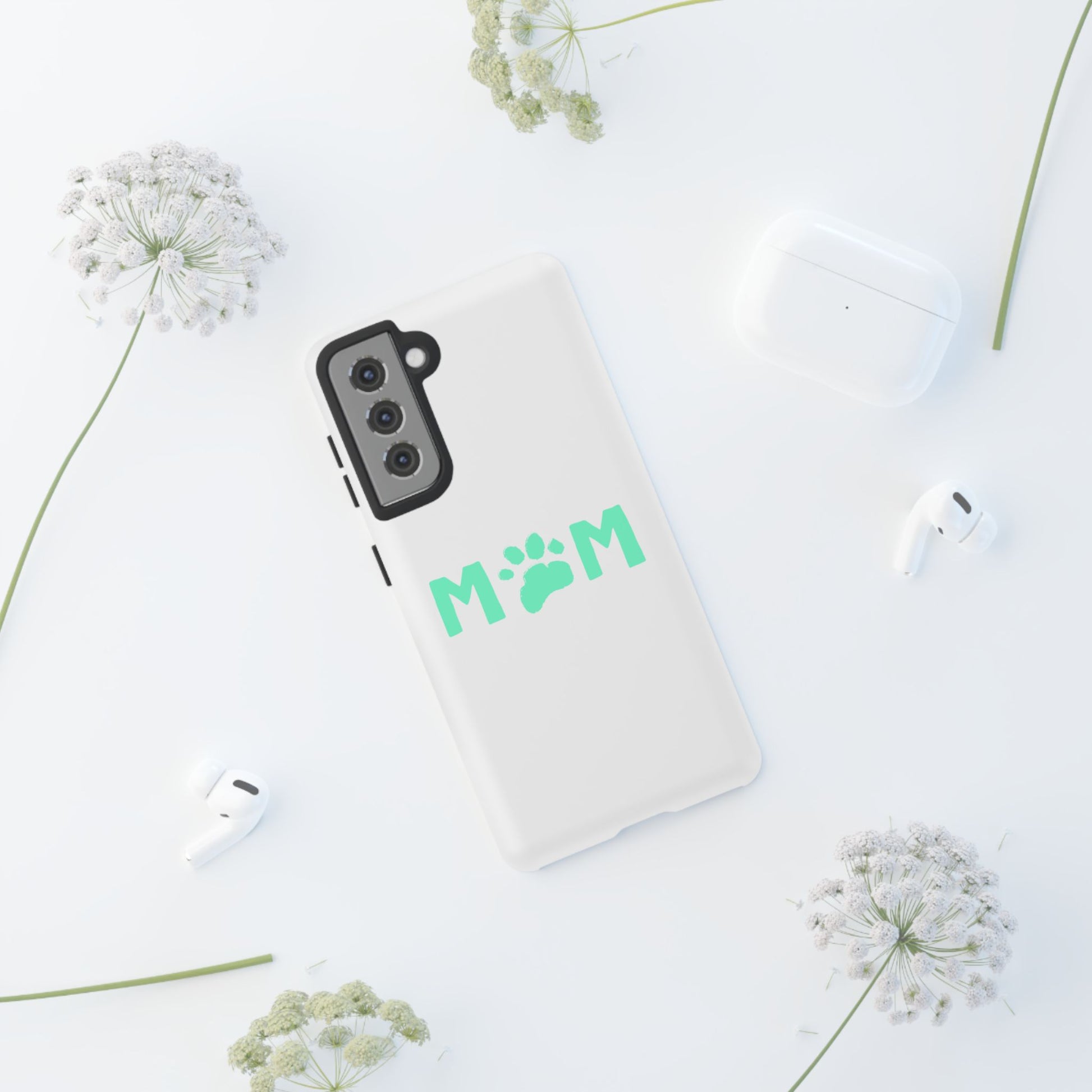 Personalized Tough Phone Cases for Moms, Pet Lover Gifts, Cute Phone Accessories, Customizable Pet Paw Designs, Mother's Day Gift