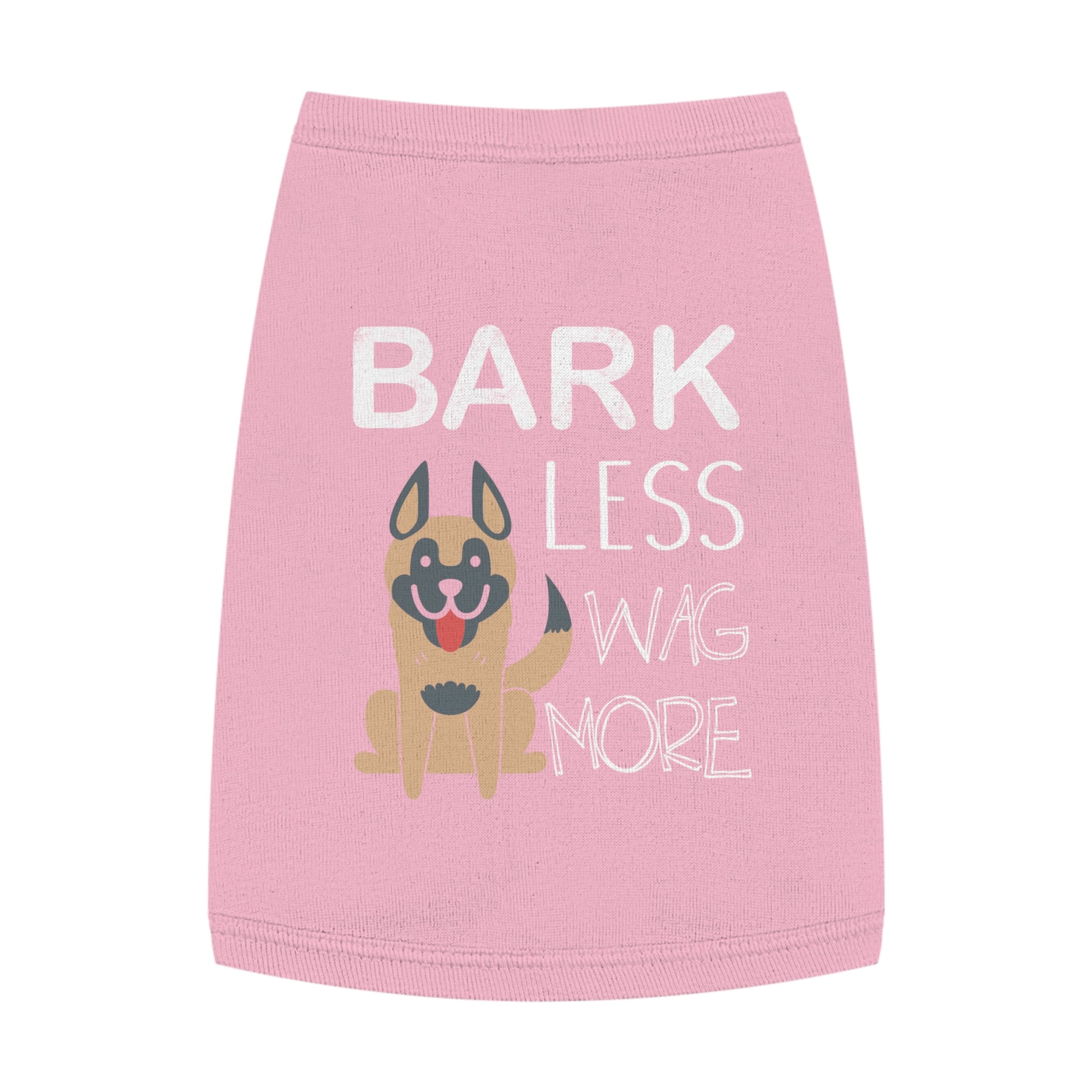 Bark Less, Wag More Pet Tank Top | Cute Dog Shirt, Pet Apparel, Canine Clothing, Dog Birthday Gift, Funny Pet Gift