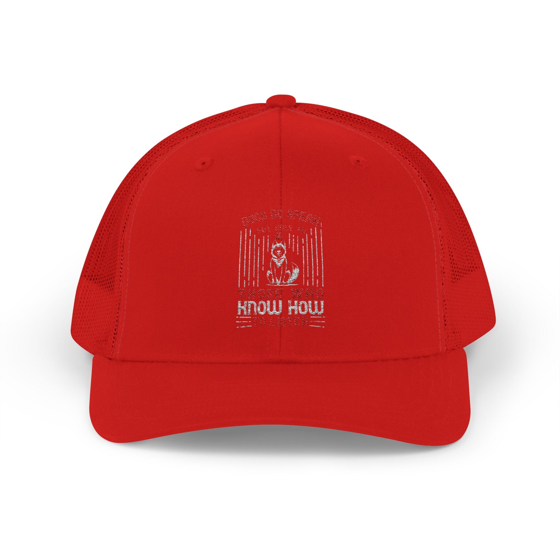 Red Snapback Trucker Cap - Trendy & Fun Illustration for Everyday Wear