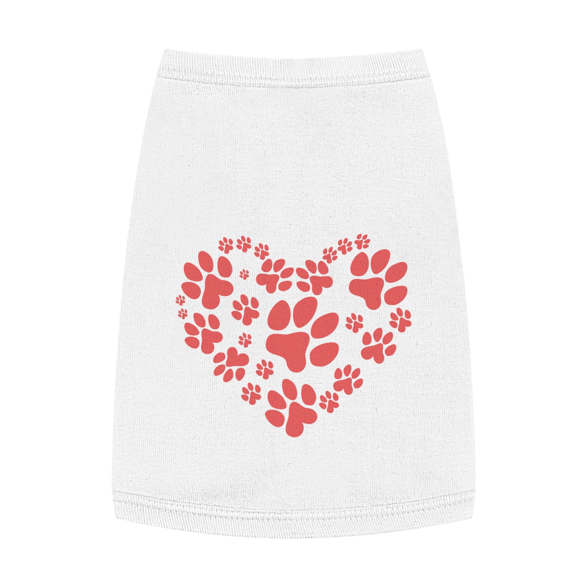Heart Paw Pet Tank Top | Dog Lover Gift, Pet Apparel, Cute Dog Clothes, Summer Pet Fashion, Adorable Pet Outfit