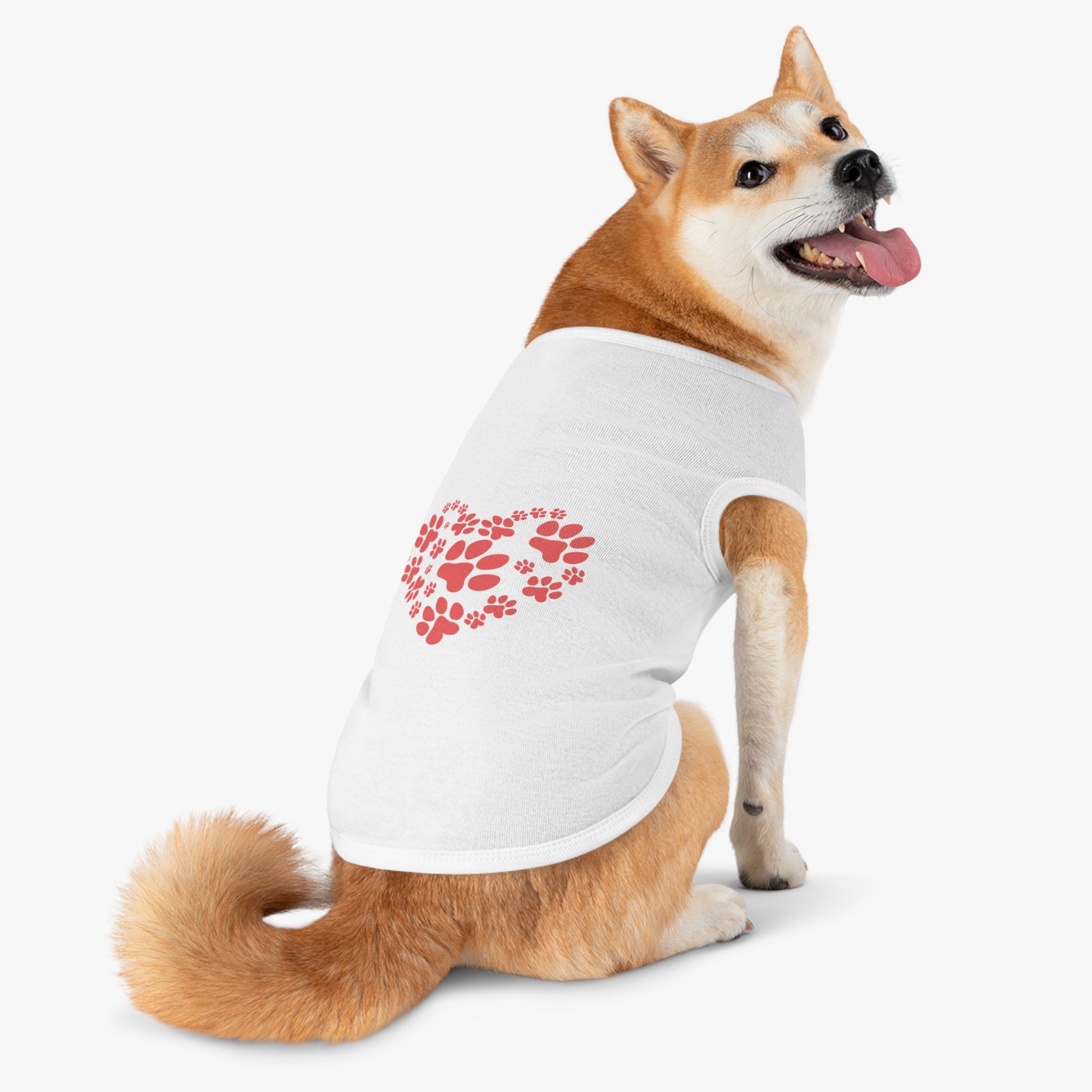 Heart Paw Pet Tank Top | Dog Lover Gift, Pet Apparel, Cute Dog Clothes, Summer Pet Fashion, Adorable Pet Outfit