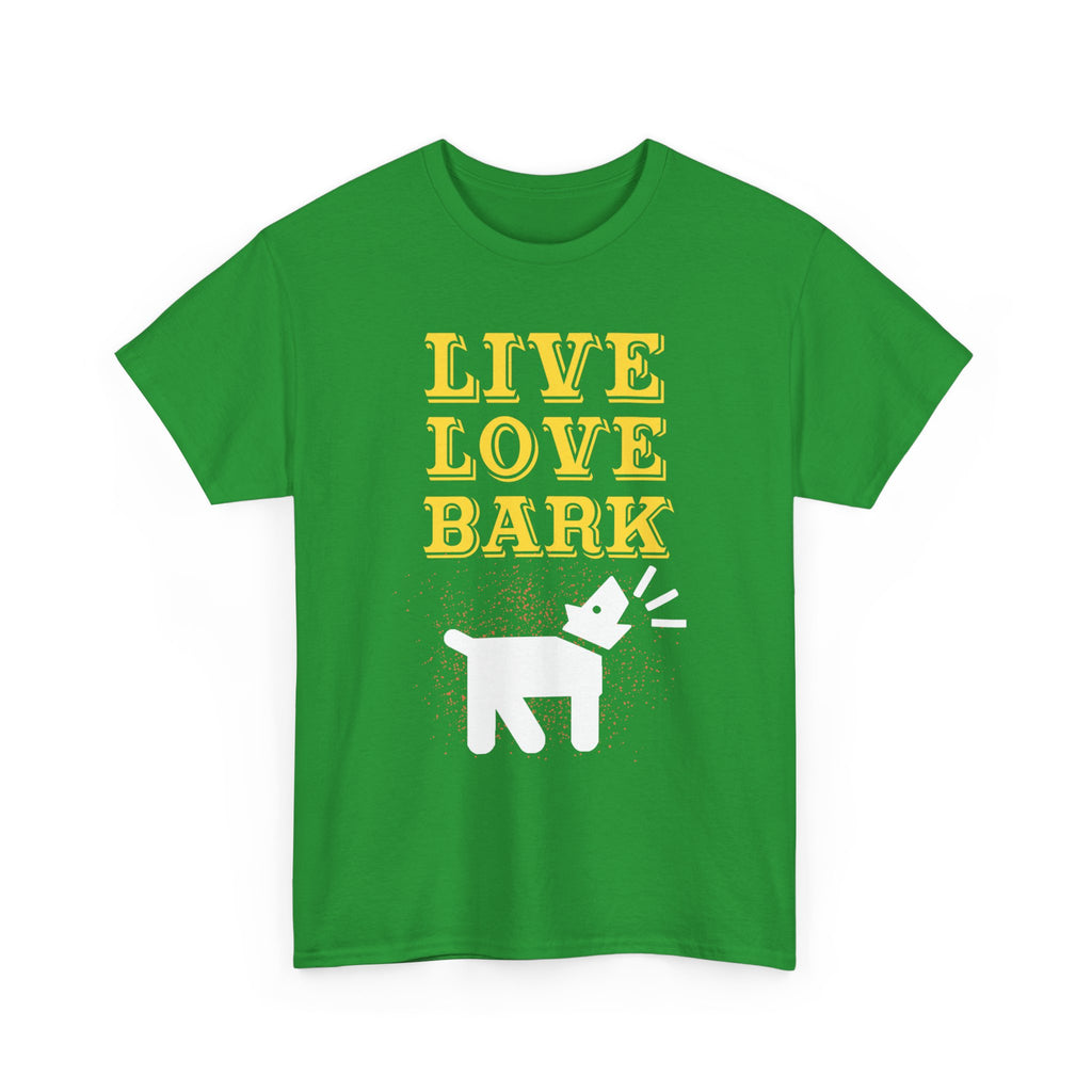 Live Love Bark Unisex Cotton Tee, Cute Dog Lovers Tee, Pet Parent Gift, Casual Everyday Wear, Animal Lover Shirt, Birthday Present
