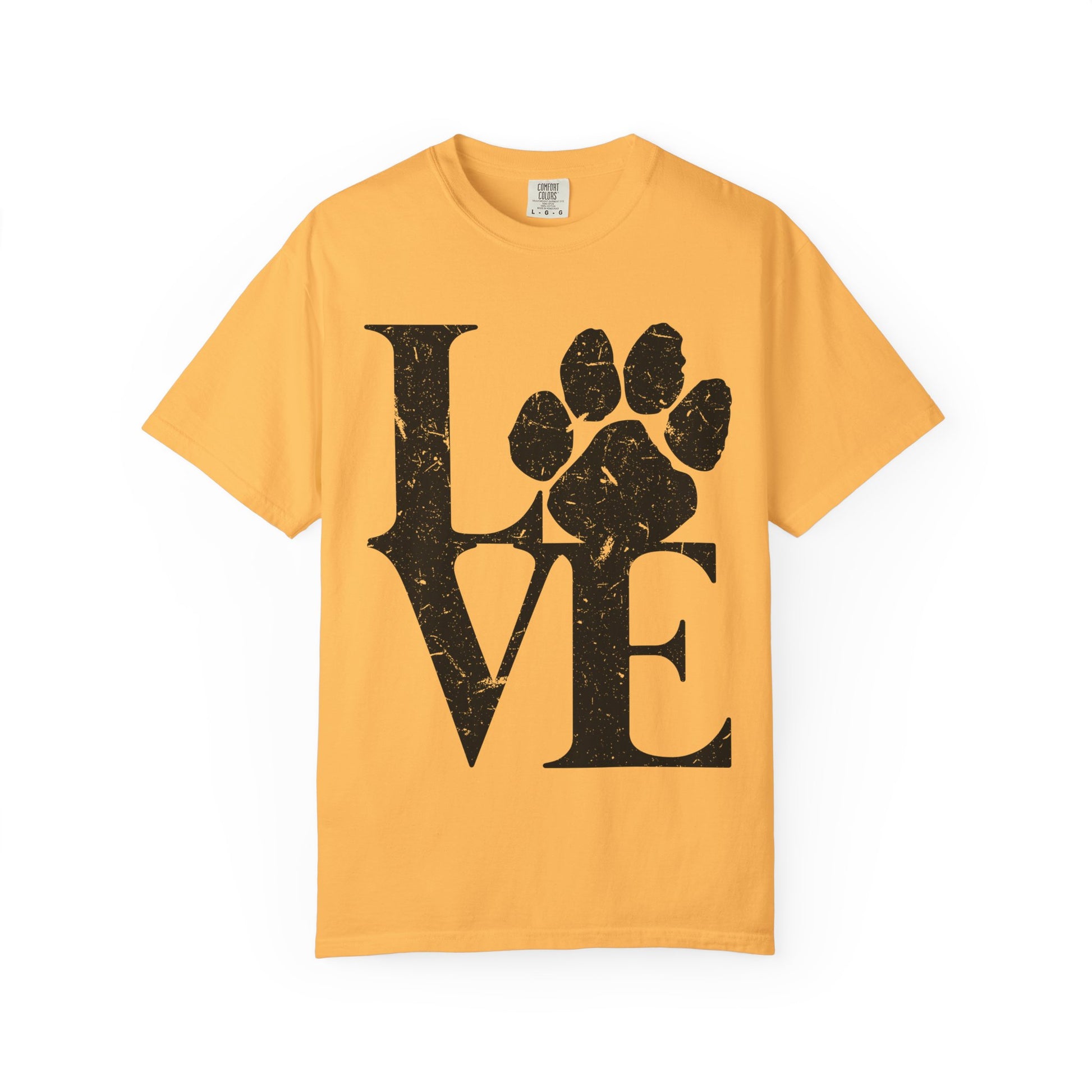 Love Paw Print T-Shirt, Pet Lover Gift, Animal Rescue Tee, Unisex Casual Wear, Gift for Dog Owners, Animal Lover Apparel