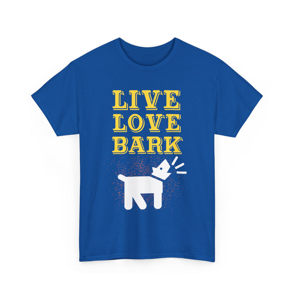 Live Love Bark Unisex Cotton Tee, Cute Dog Lovers Tee, Pet Parent Gift, Casual Everyday Wear, Animal Lover Shirt, Birthday Present