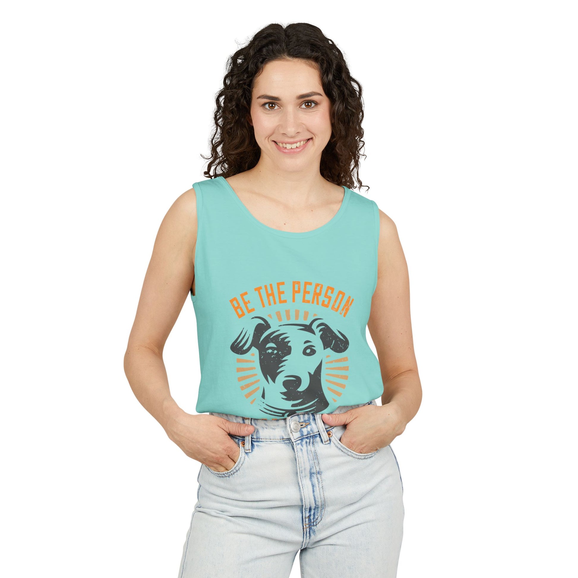 Dog Lover's Unisex Tank Top - "Be The Person Your Dog Thinks You Are" - Perfect for Pet Owners, Gift for Dog Lovers, Summer Apparel, [...]