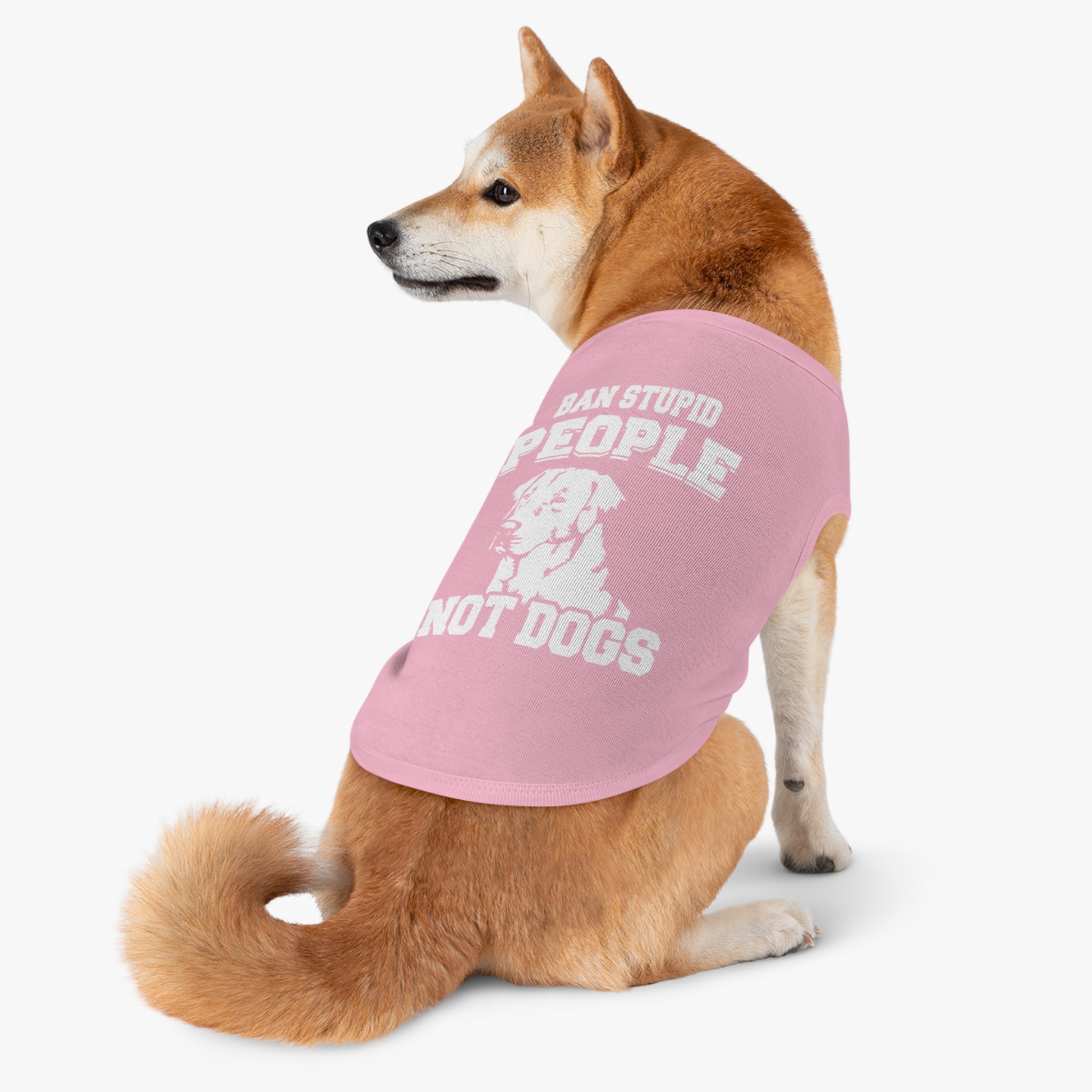 Pet Tank Top with Message "Ban Stupid People Not Dogs" - Perfect for Dog Lovers, Summer Outings, Pet Events, Gift for Dog Owners, Fun [...]