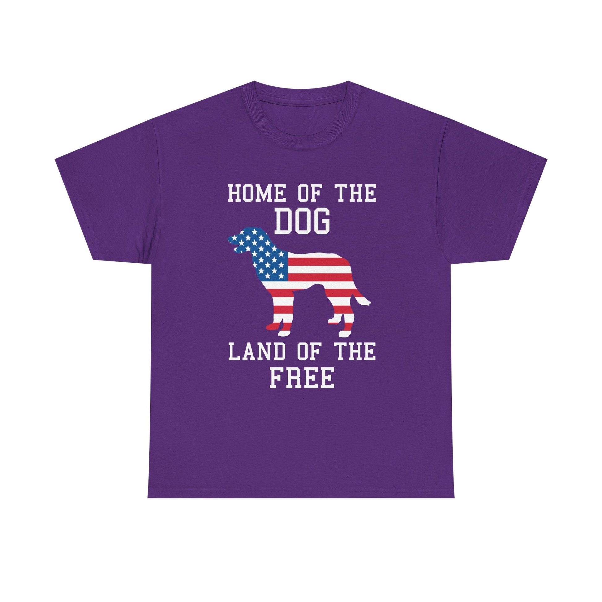 American Flag Dog Tee, Patriotic Clothing, Dog Lover Gift, Unisex Cotton T-Shirt, 4th of July Attire, Casual Wear