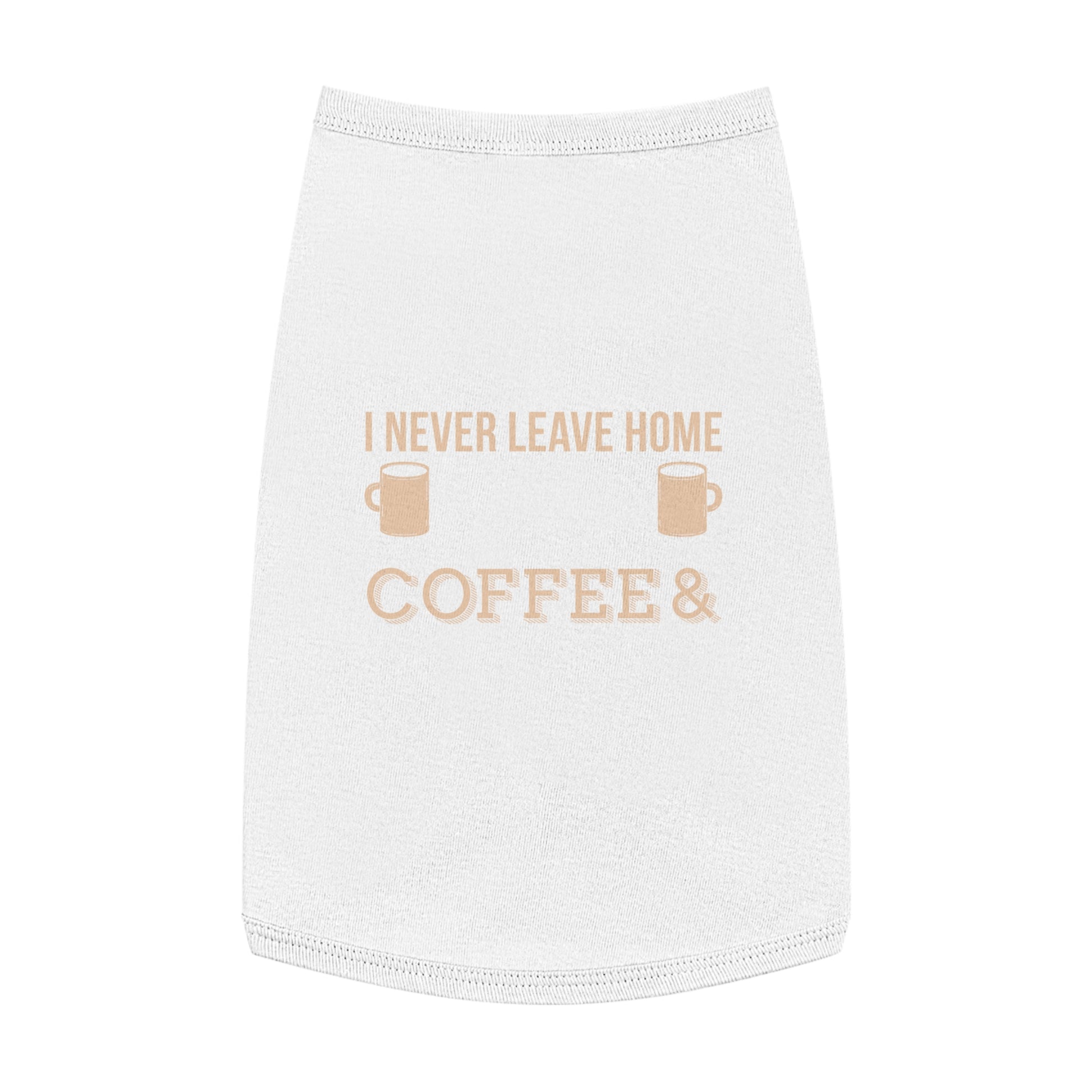 Coffee & Dog Hair Pet Tank Top, Funny Dog Shirt, Pet Clothing, Gift for Dog Lovers, Pet Apparel, Cute Dog Tank