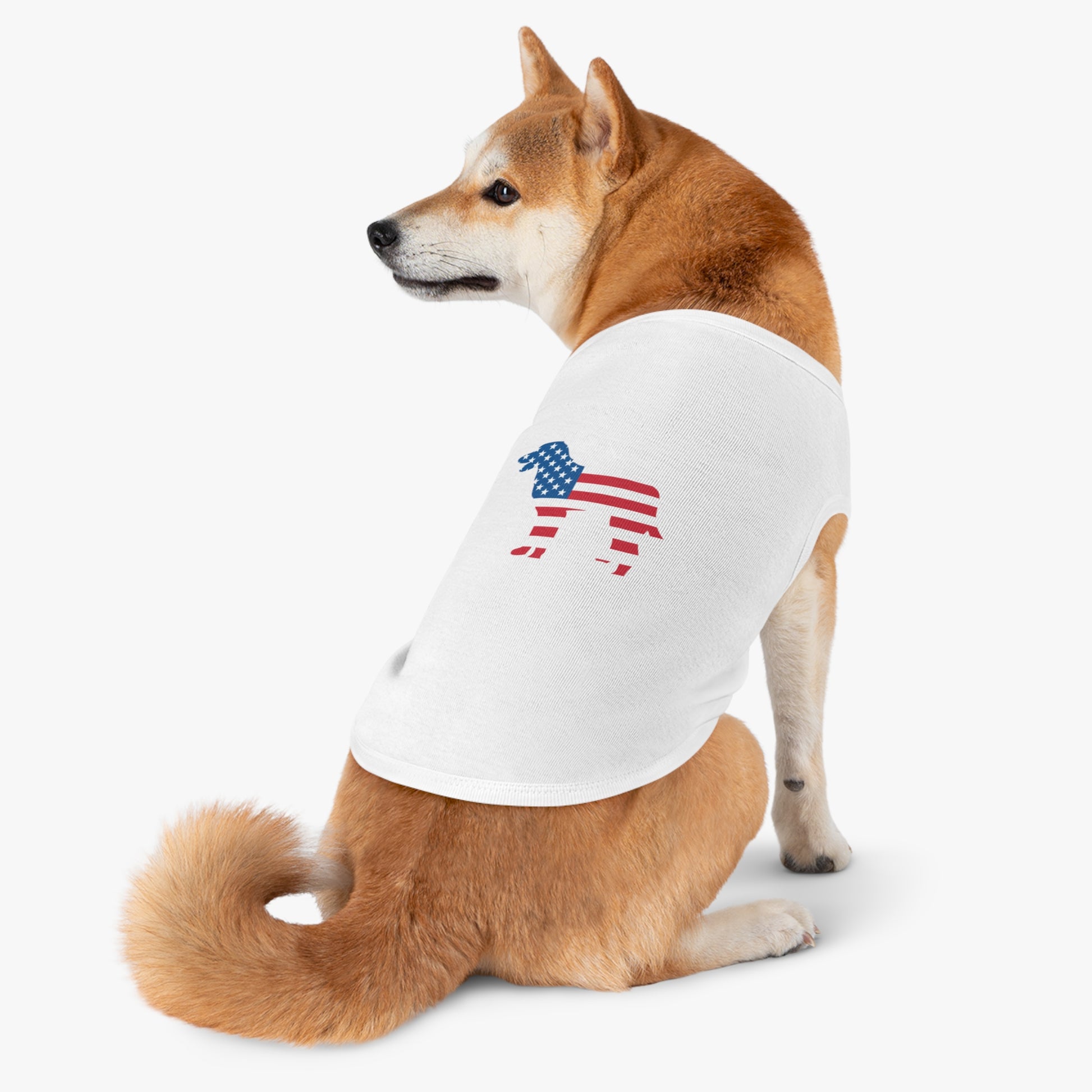 Patriotic Pet Tank Top | Dog Apparel | Cute Summer Style | USA Flag Design | Home of the Dog T-Shirt | Dog Lover Gift
