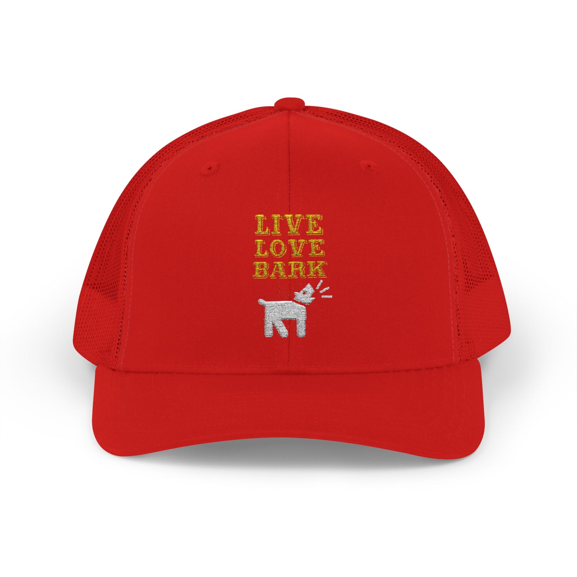 Live Love Bark Dog Lover Snapback Trucker Cap