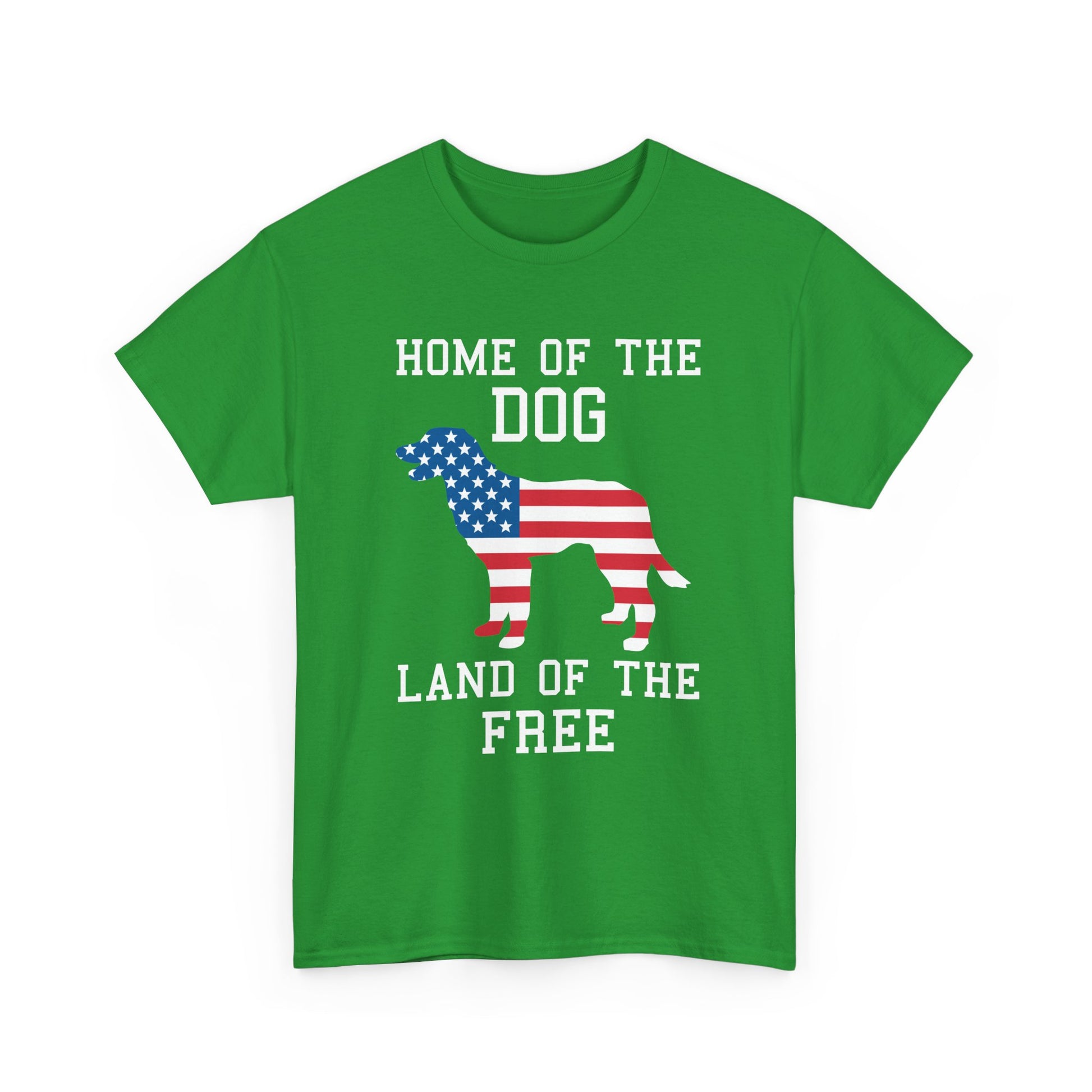 American Flag Dog Tee, Patriotic Clothing, Dog Lover Gift, Unisex Cotton T-Shirt, 4th of July Attire, Casual Wear