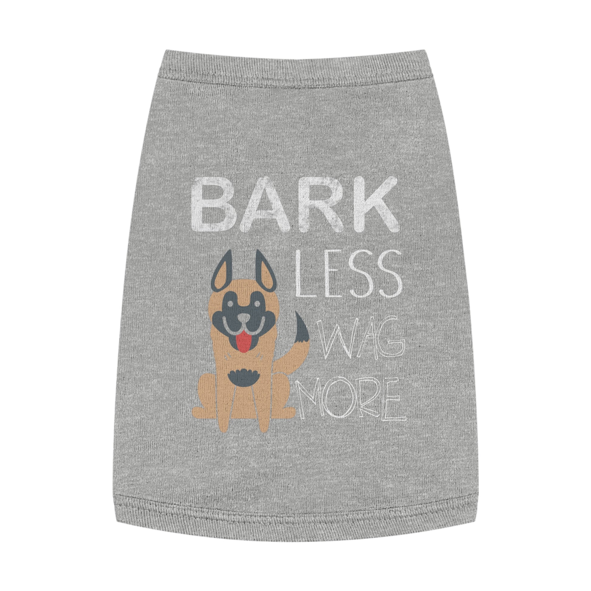 Bark Less, Wag More Pet Tank Top | Cute Dog Shirt, Pet Apparel, Canine Clothing, Dog Birthday Gift, Funny Pet Gift