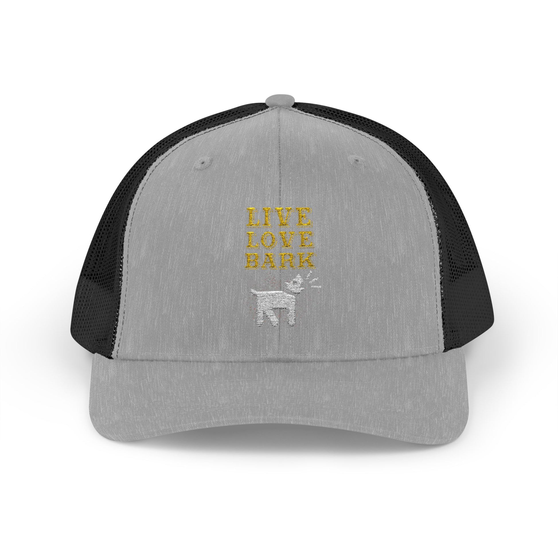 Live Love Bark Dog Lover Snapback Trucker Cap