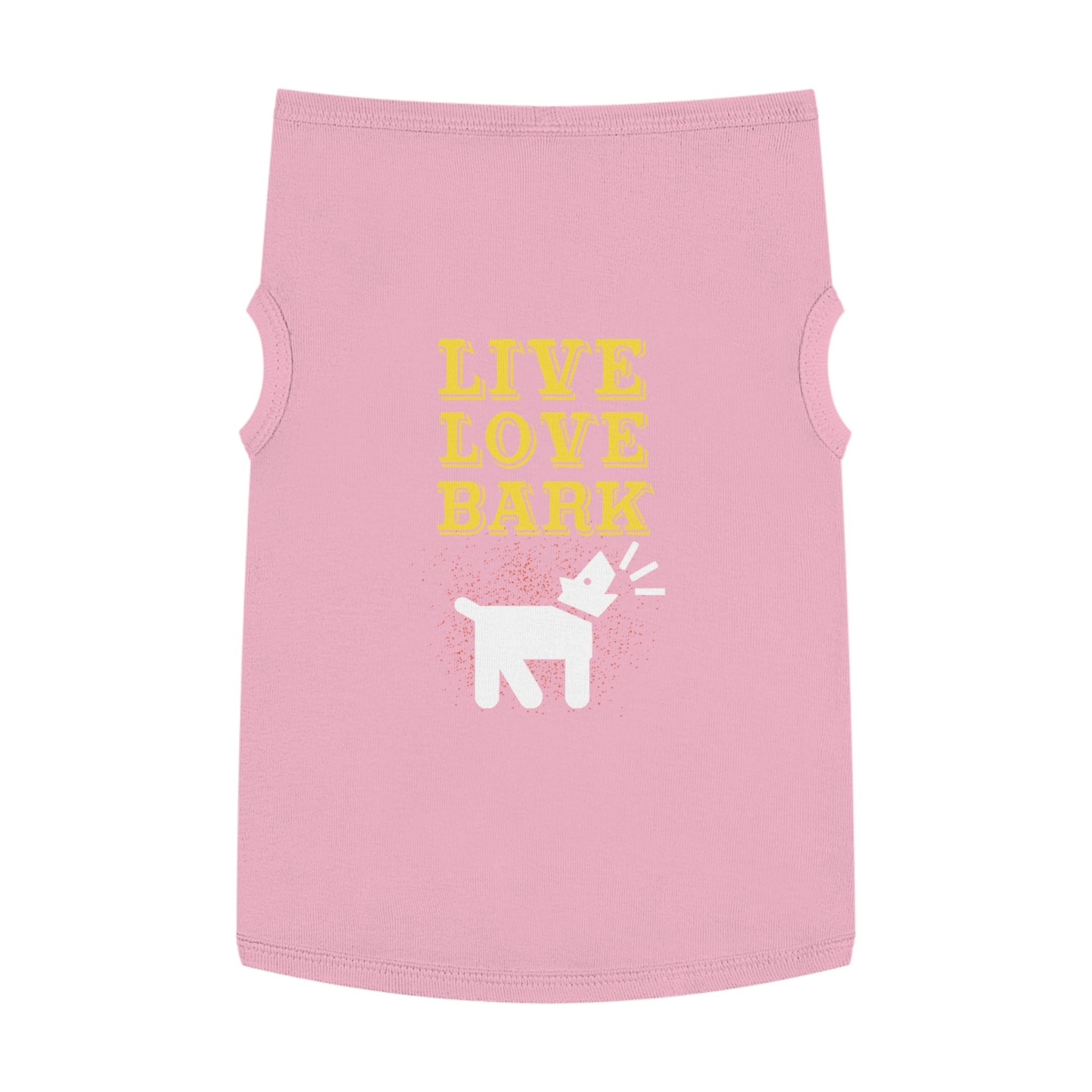 Cute Pet Tank Top - Live Love Bark Dog Apparel, Dog Summer Wear, Pet Gift, Canine Clothing, Dog Lover Gift