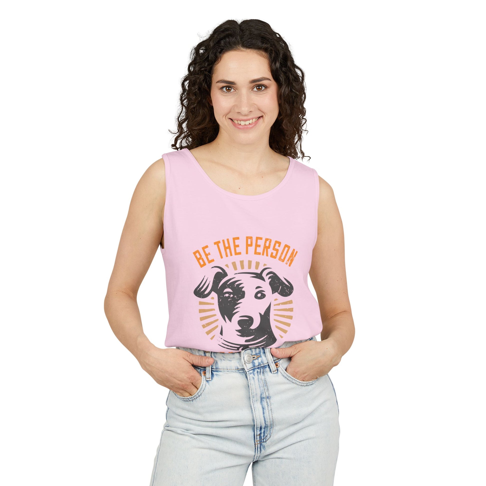 Dog Lover's Unisex Tank Top - "Be The Person Your Dog Thinks You Are" - Perfect for Pet Owners, Gift for Dog Lovers, Summer Apparel, [...]