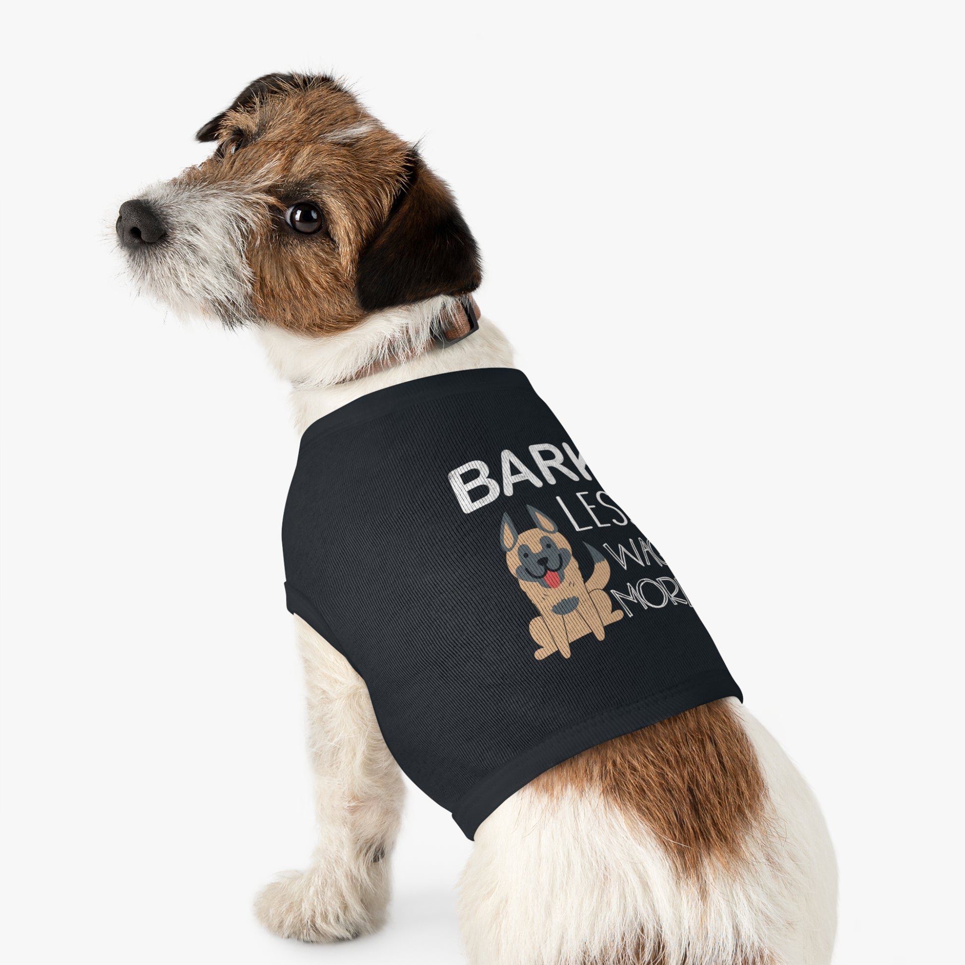 Bark Less, Wag More Pet Tank Top | Cute Dog Shirt, Pet Apparel, Canine Clothing, Dog Birthday Gift, Funny Pet Gift