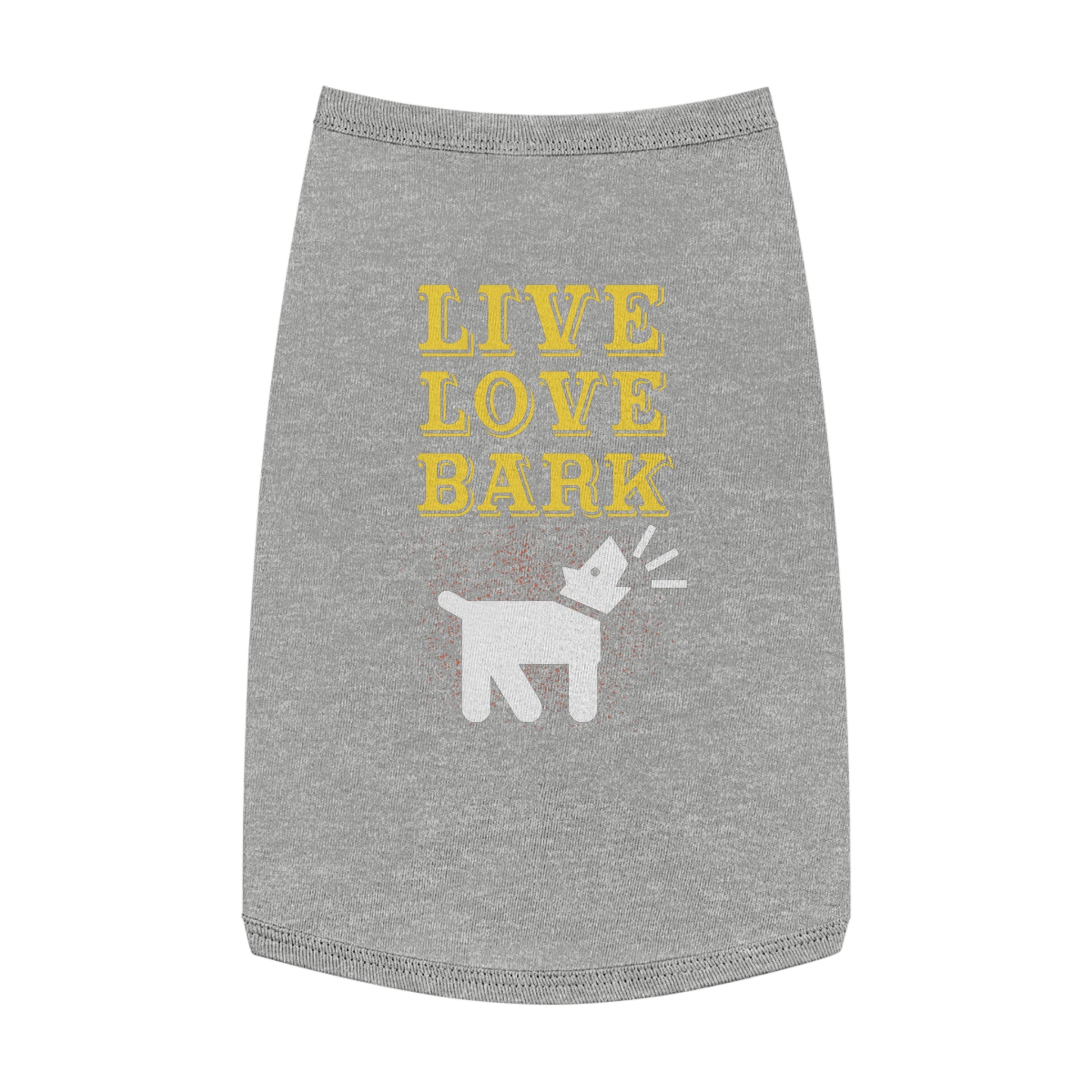 Cute Pet Tank Top - Live Love Bark Dog Apparel, Dog Summer Wear, Pet Gift, Canine Clothing, Dog Lover Gift