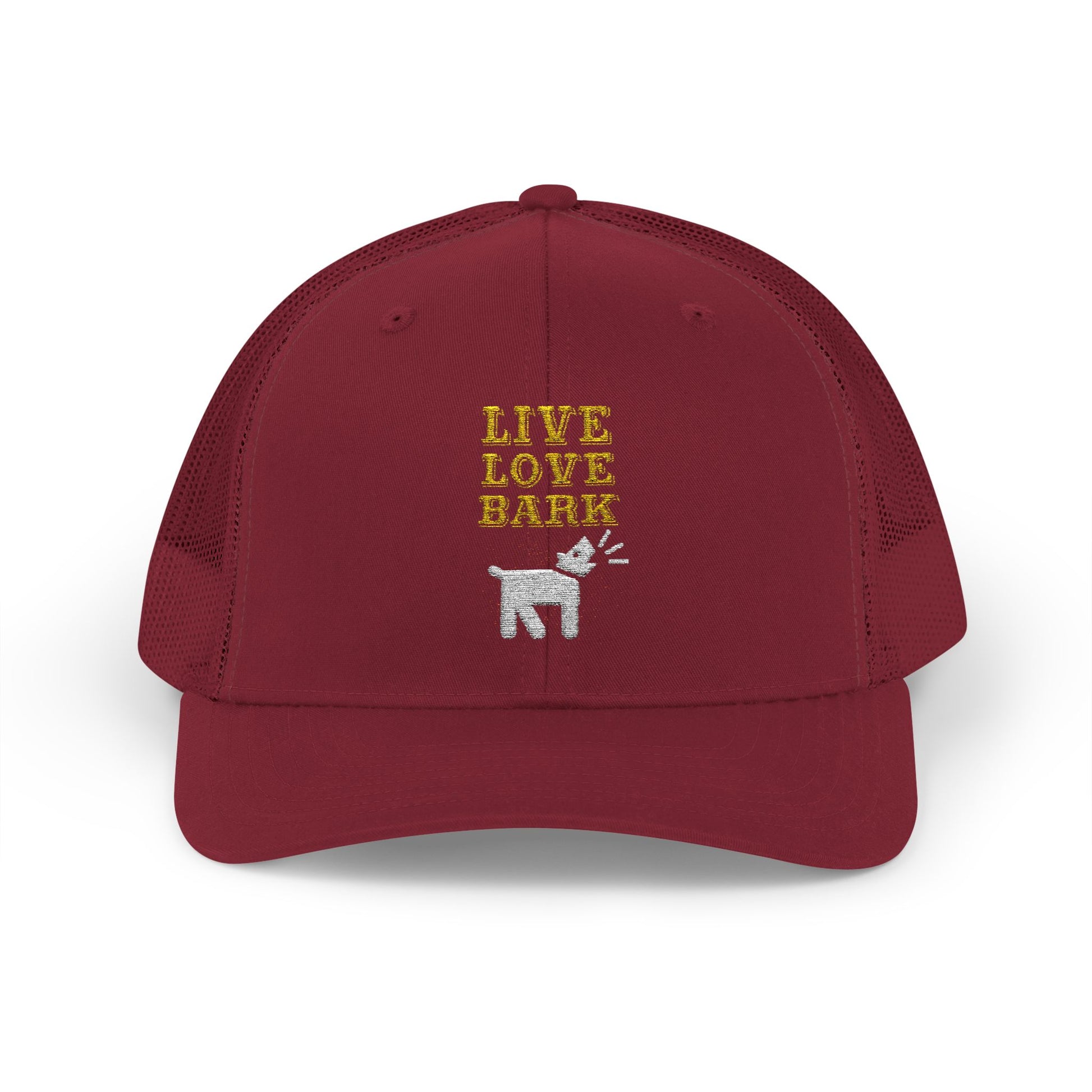 Live Love Bark Dog Lover Snapback Trucker Cap