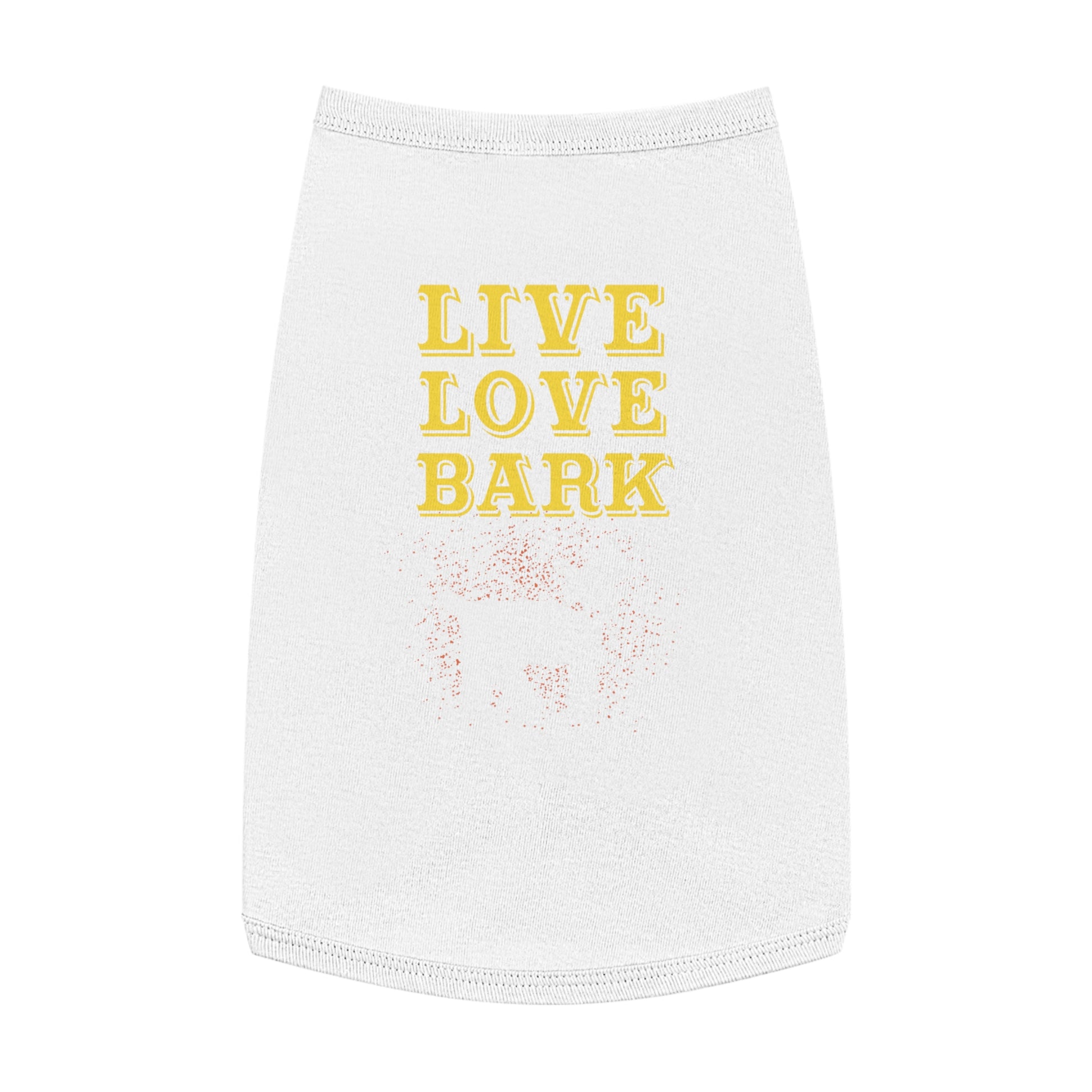 Cute Pet Tank Top - Live Love Bark Dog Apparel, Dog Summer Wear, Pet Gift, Canine Clothing, Dog Lover Gift