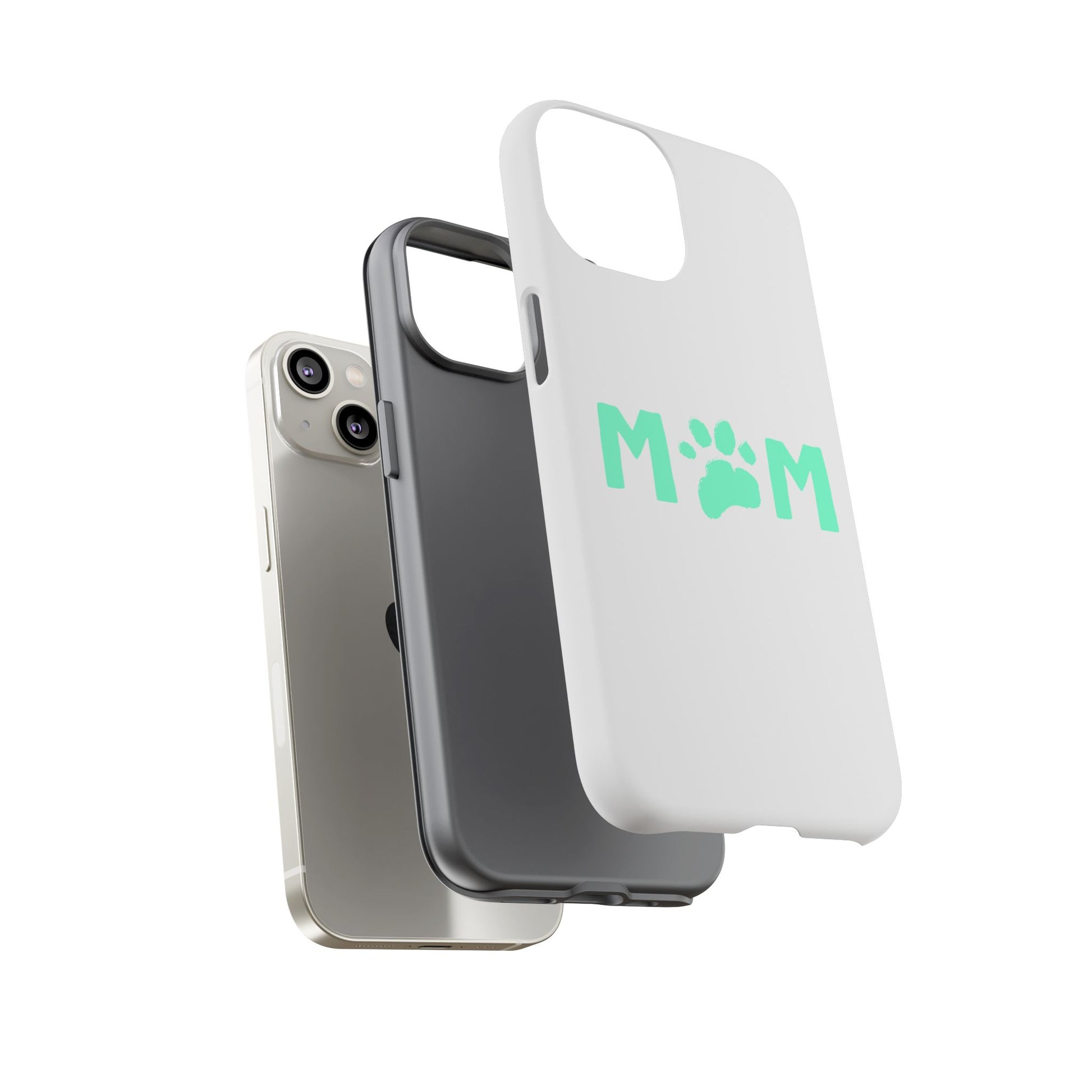 Personalized Tough Phone Cases for Moms, Pet Lover Gifts, Cute Phone Accessories, Customizable Pet Paw Designs, Mother's Day Gift