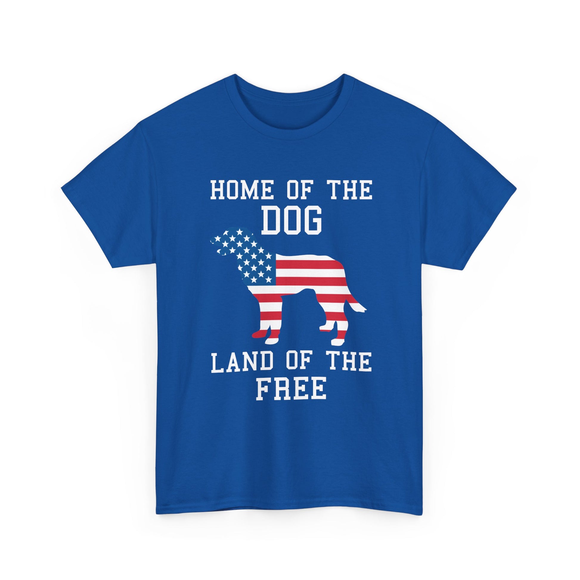 American Flag Dog Tee, Patriotic Clothing, Dog Lover Gift, Unisex Cotton T-Shirt, 4th of July Attire, Casual Wear