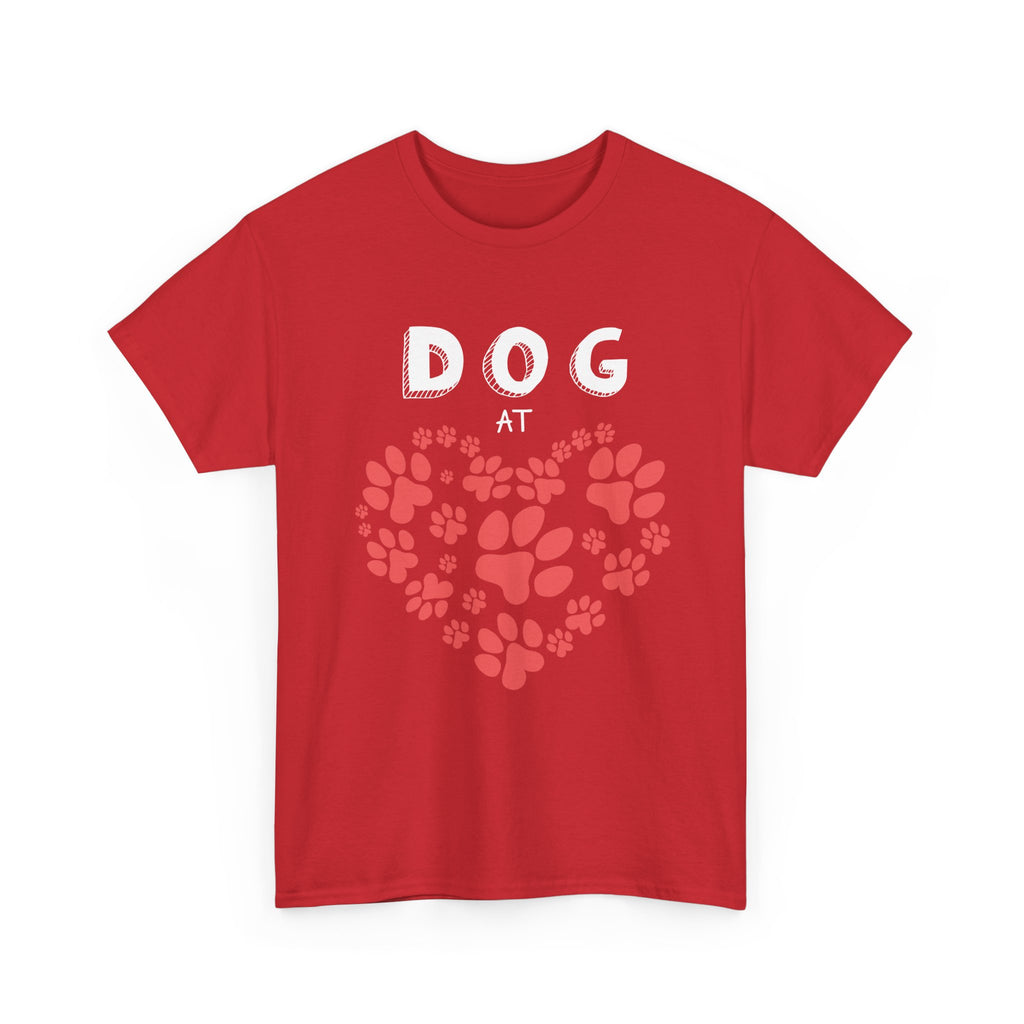 Pet Lover's Heart Tee, Cute Paw Print Shirt, Unisex Cotton Tee Gift, Animal Advocate Apparel, Perfect for Pet Lovers