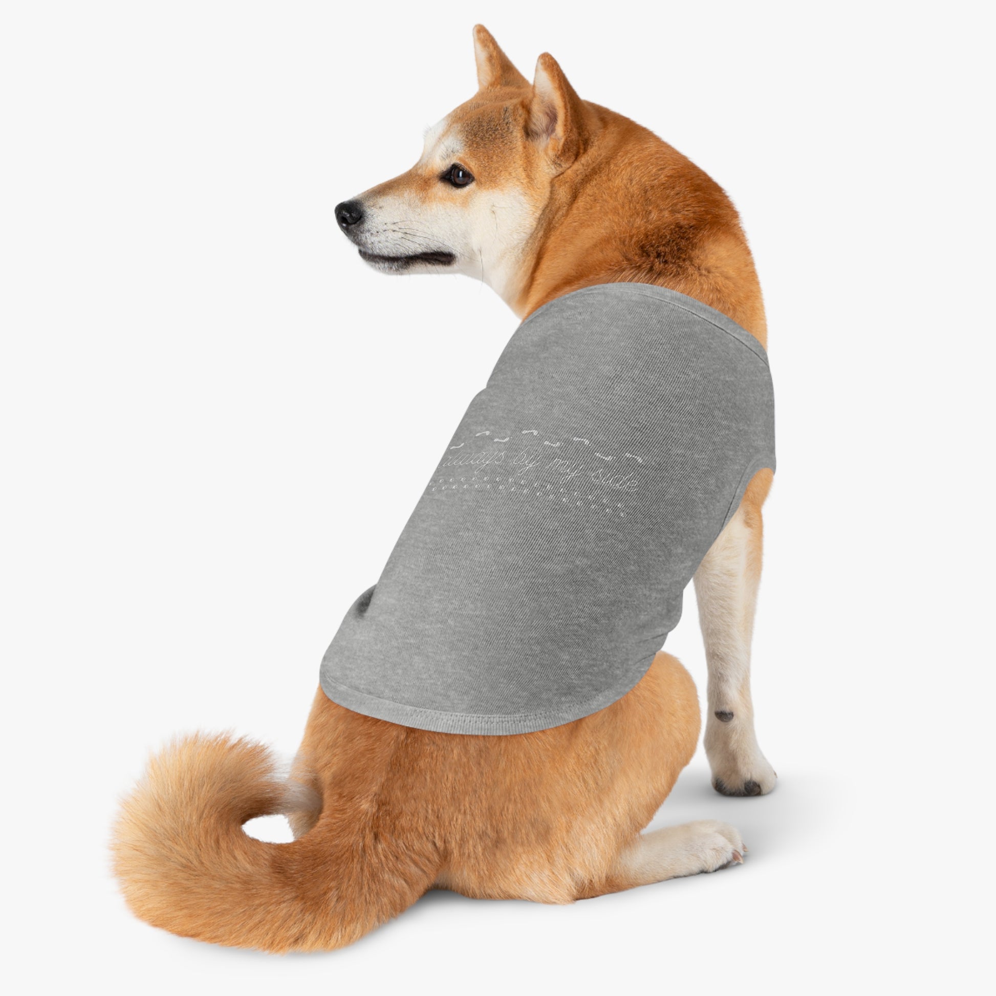 Adorable Pet Tank Top - 'Always by My Side', Dog Apparel, Pet Clothing, Gift for Dog Lovers, Casual Petwear, Summer Tank