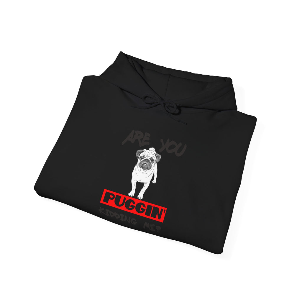 Funny Pug Hoodie, Are You Puggin' Kidding Me Sweatshirt, Pet Lover Gift, Cozy Unisex Hoodie, Dog-Themed Apparel, Punny Gift for Dog Lovers