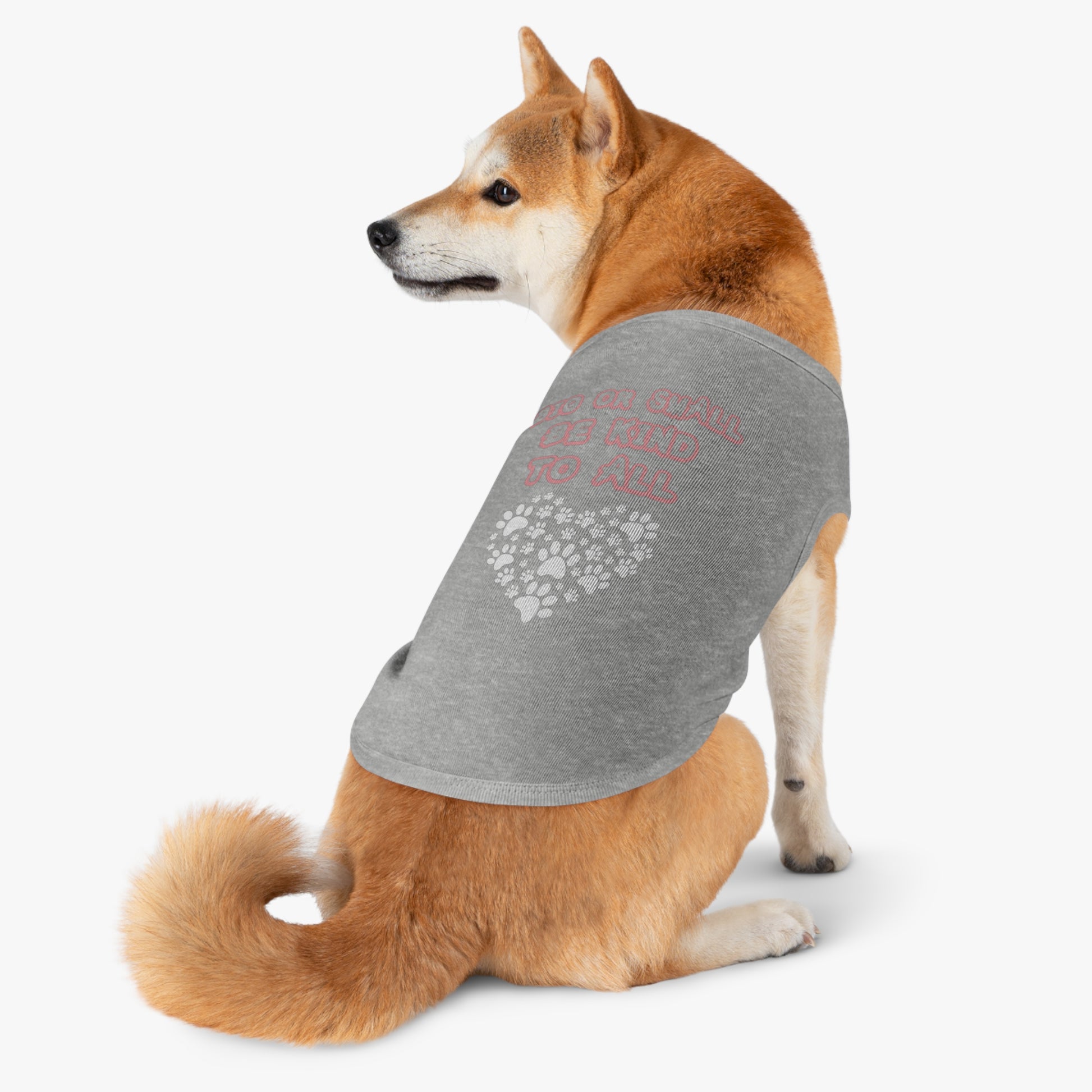 Cute Pet Tank Top, Dog Lover Gift, Be Kind to All, Summer Pet Apparel, Sassy Canine Outfit