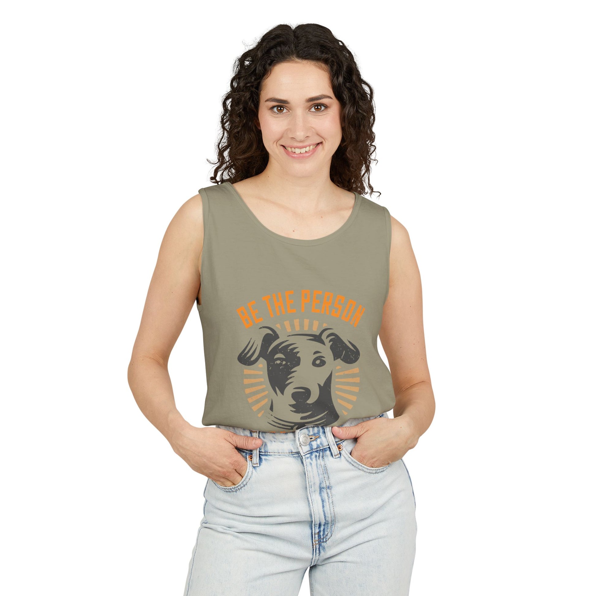 Dog Lover's Unisex Tank Top - "Be The Person Your Dog Thinks You Are" - Perfect for Pet Owners, Gift for Dog Lovers, Summer Apparel, [...]