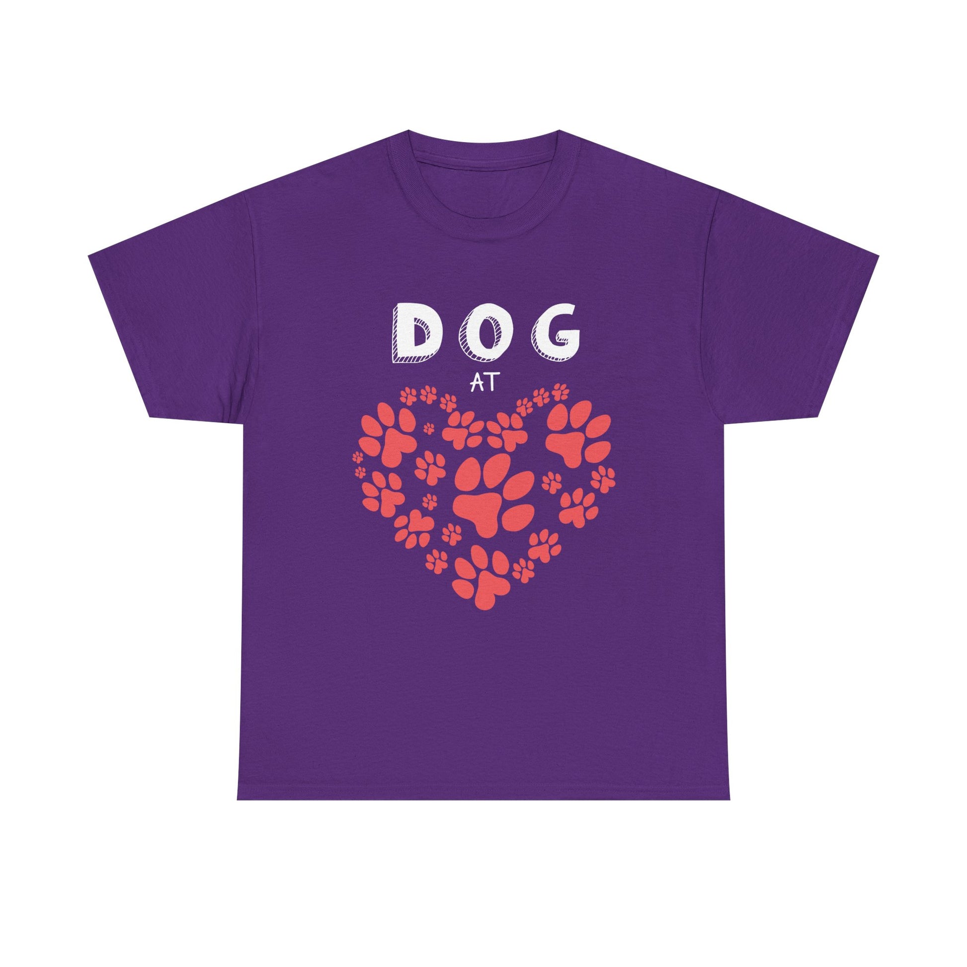 Pet Lover's Heart Tee, Cute Paw Print Shirt, Unisex Cotton Tee Gift, Animal Advocate Apparel, Perfect for Pet Lovers