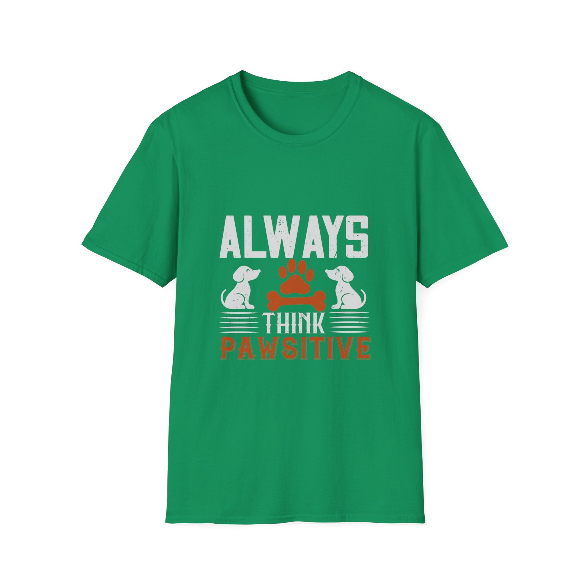 Always Think Pawsitive T-Shirt, Pet Lover Gift, Dog Owner Tee, Positive Vibes Shirt, Animal Rescue Fundraiser