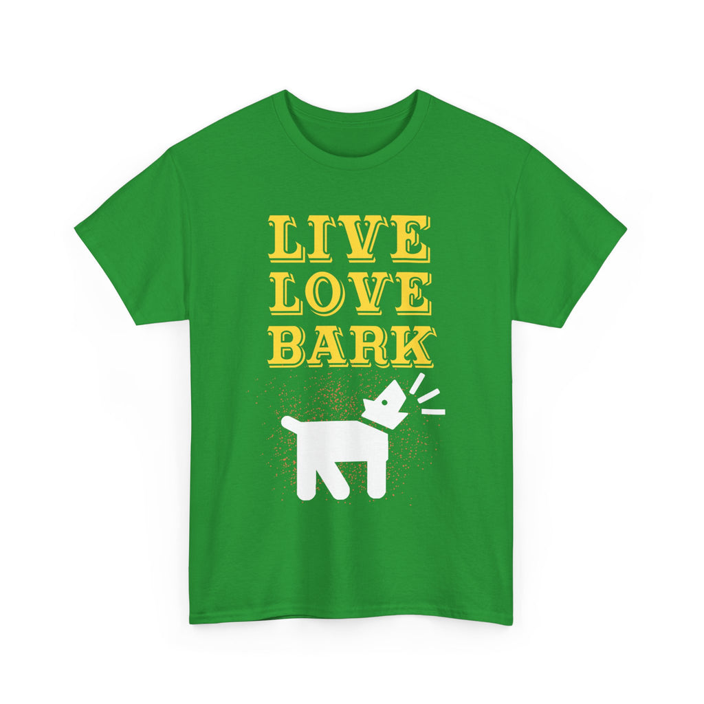 Live Love Bark Unisex Cotton Tee, Cute Dog Lovers Tee, Pet Parent Gift, Casual Everyday Wear, Animal Lover Shirt, Birthday Present