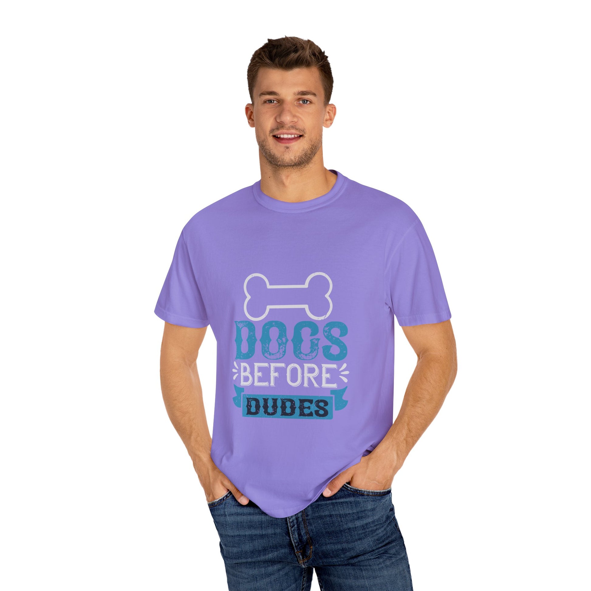 Funny Dog Lover Unisex T-Shirt - "Dogs Before Dudes"