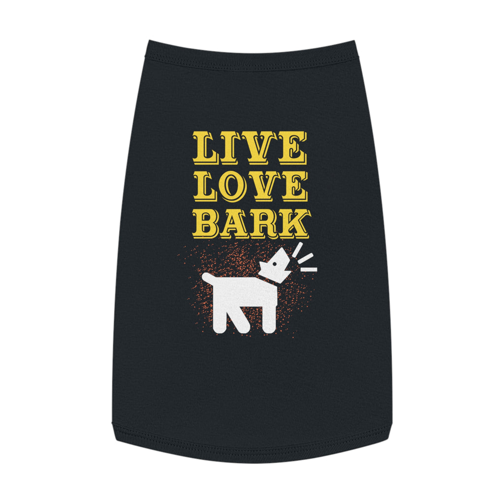 Cute Pet Tank Top - Live Love Bark Dog Apparel, Dog Summer Wear, Pet Gift, Canine Clothing, Dog Lover Gift