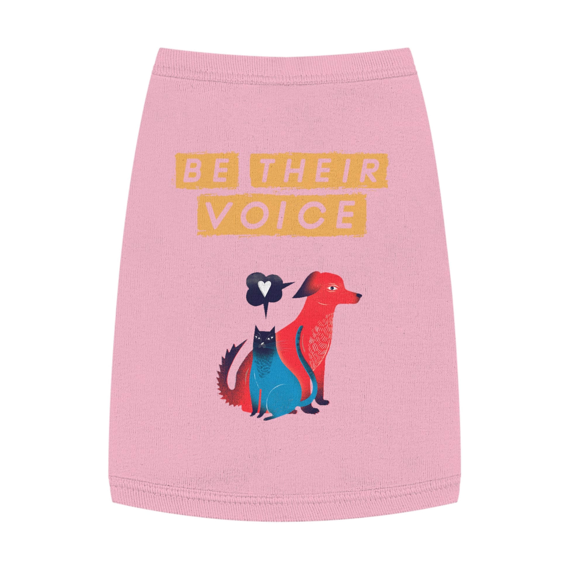 Pet Tank Top - Be Their Voice, Dog Life Apparel, Cat Lover Gift, Pet Adoption Support, Eco-Friendly Pet Clothing