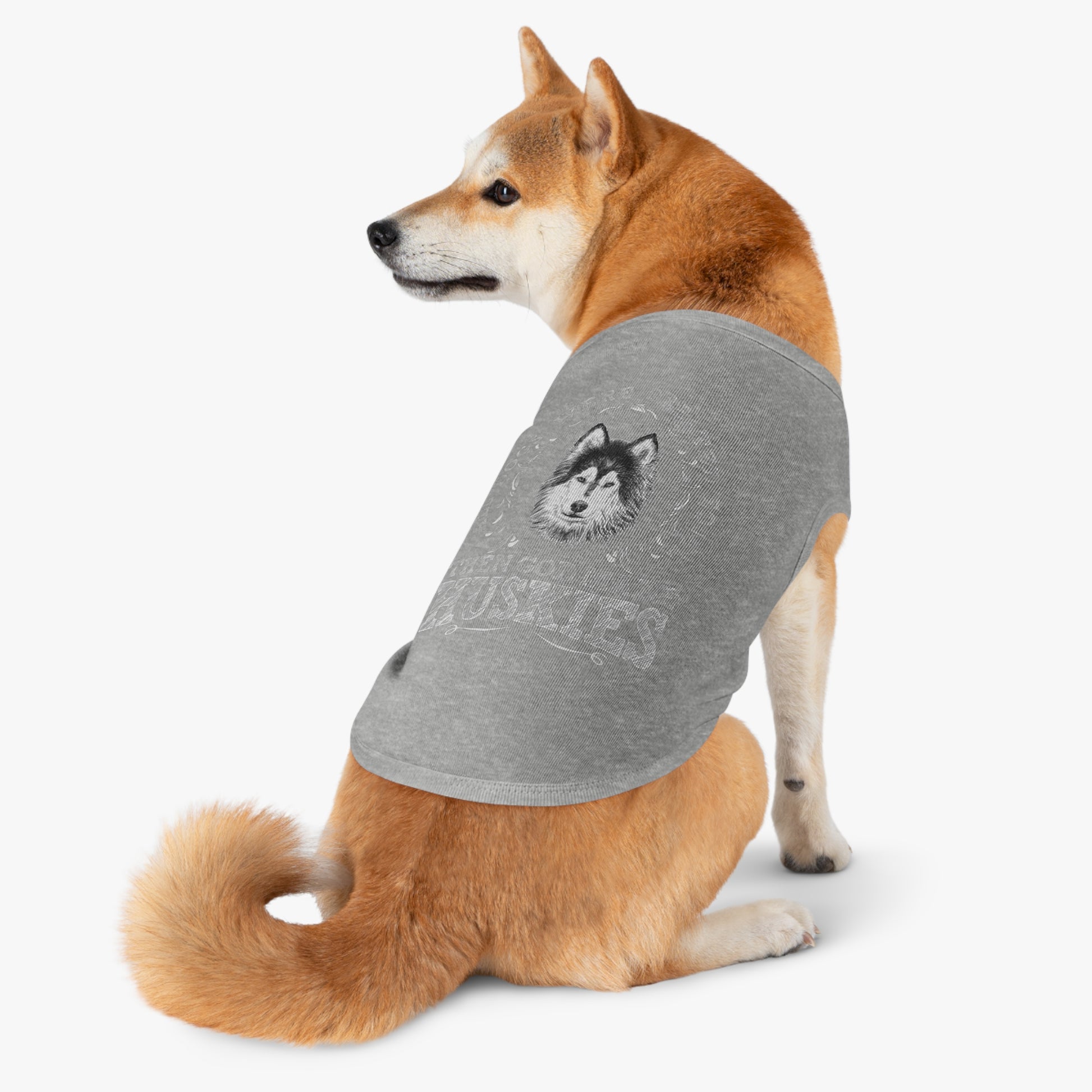 Husky Love Pet Tank Top, Funny Dog Apparel, Pet Clothing, Gifts for Dog Lovers, Pet Accessories, Summer Dog Shirt