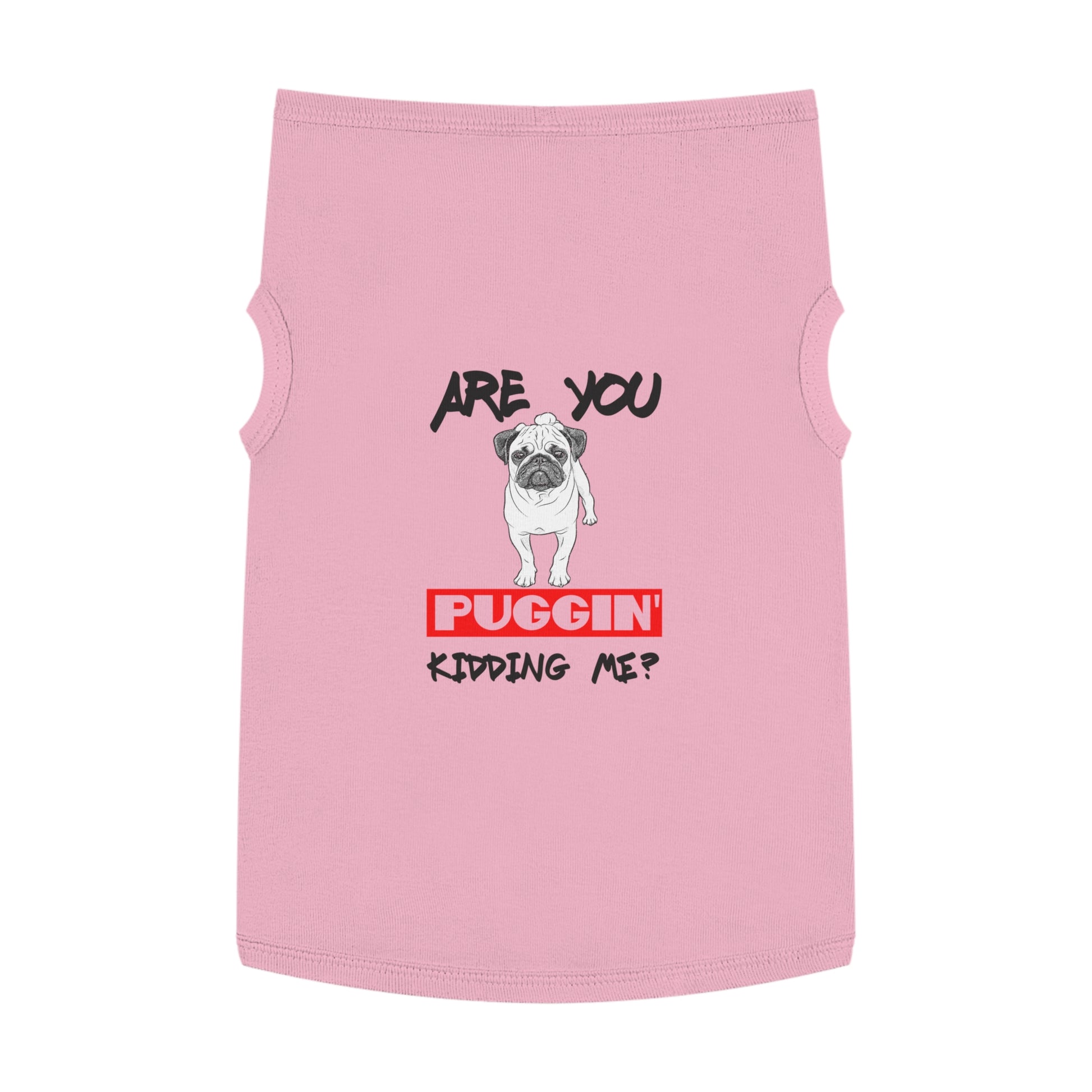 Pug-Themed Pet Tank Top, Funny Dog Apparel, Ideal for Pet Lovers, Cute Gift for Dog Owners, Summer Doggy Fashion, Comfortable Pet Wear