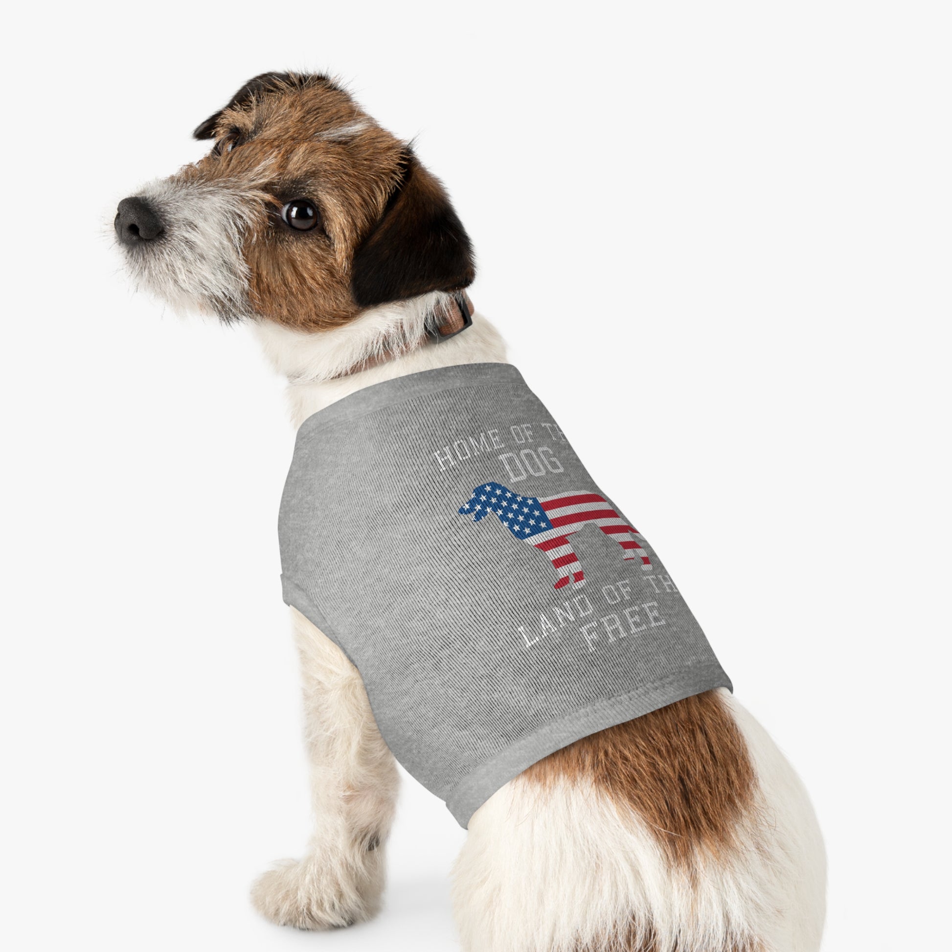 Patriotic Pet Tank Top | Dog Apparel | Cute Summer Style | USA Flag Design | Home of the Dog T-Shirt | Dog Lover Gift