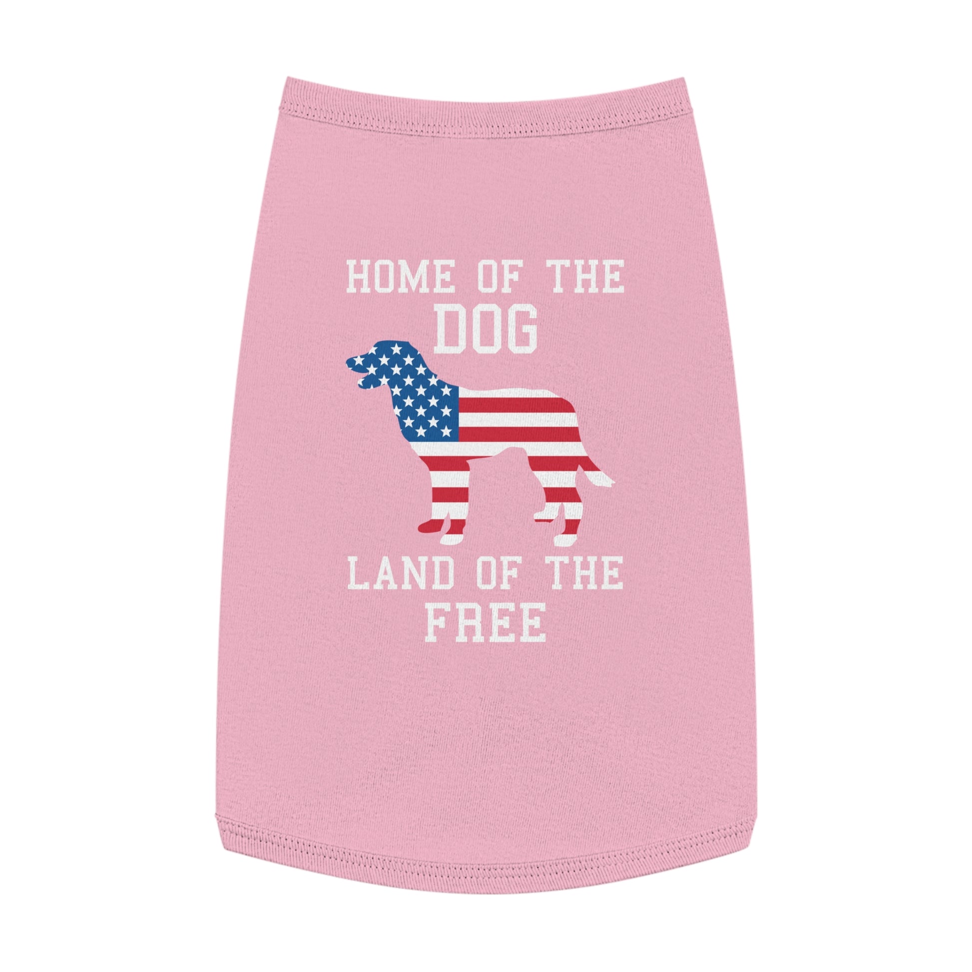 Patriotic Pet Tank Top | Dog Apparel | Cute Summer Style | USA Flag Design | Home of the Dog T-Shirt | Dog Lover Gift