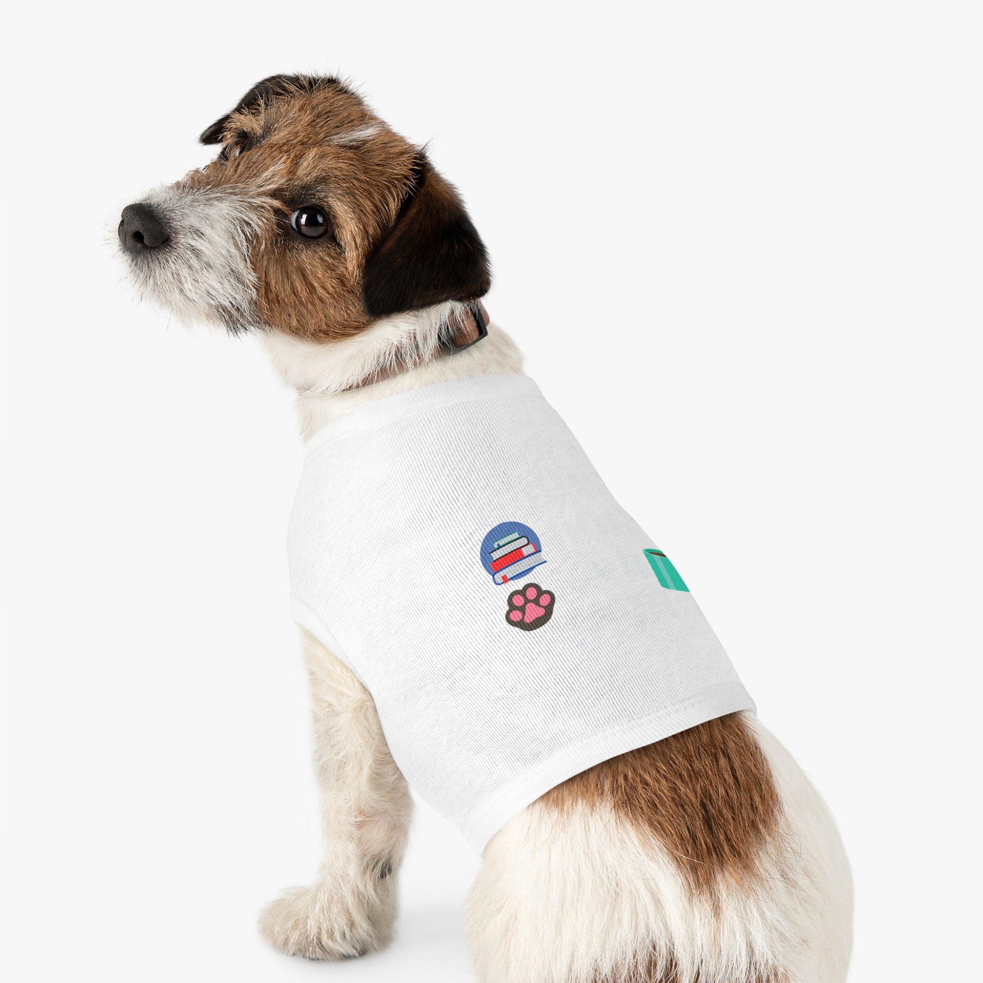 Books Dogs and Coffee Pet Tank Top, Cute Dog Apparel, Pet Costume for Book Lovers, Dog Owner Gift, Stylish Pet Clothing