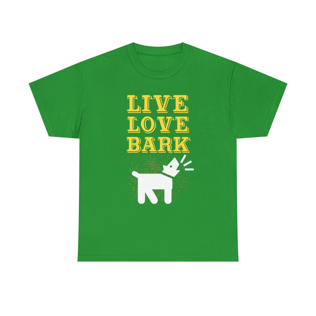 Live Love Bark Unisex Cotton Tee, Cute Dog Lovers Tee, Pet Parent Gift, Casual Everyday Wear, Animal Lover Shirt, Birthday Present